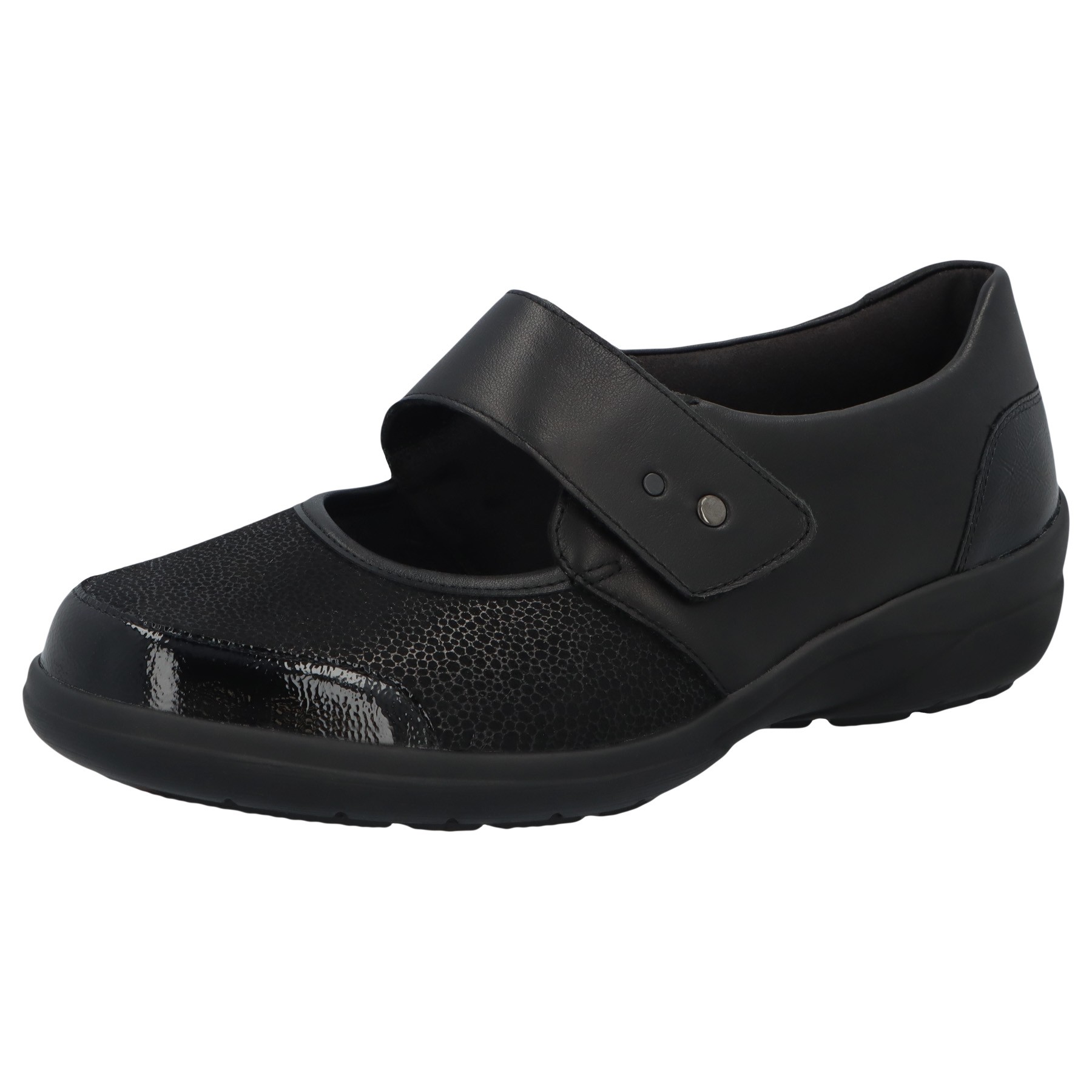 schwarze halbschuh 3-4 ansicht