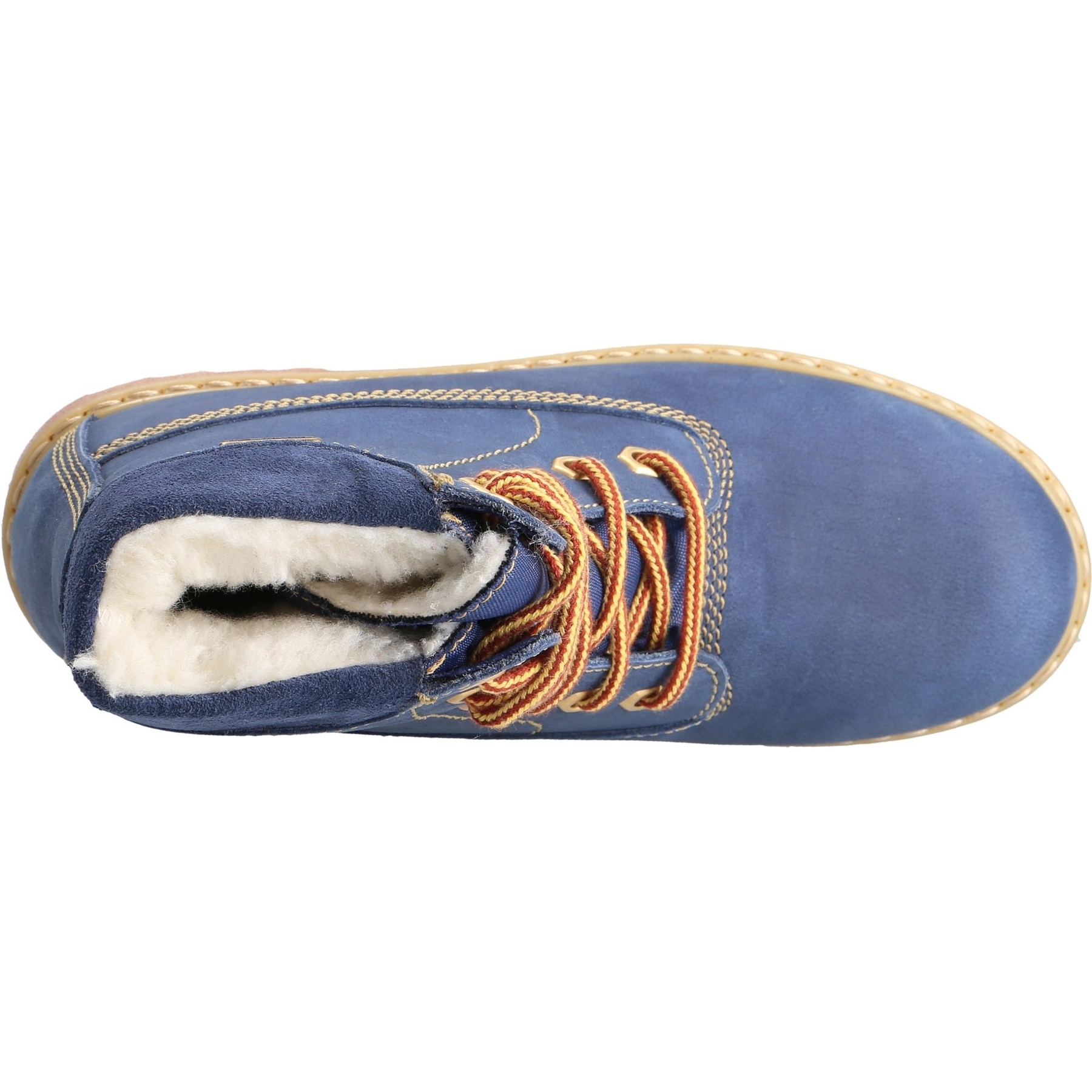 blaue stiefeletten draufsicht