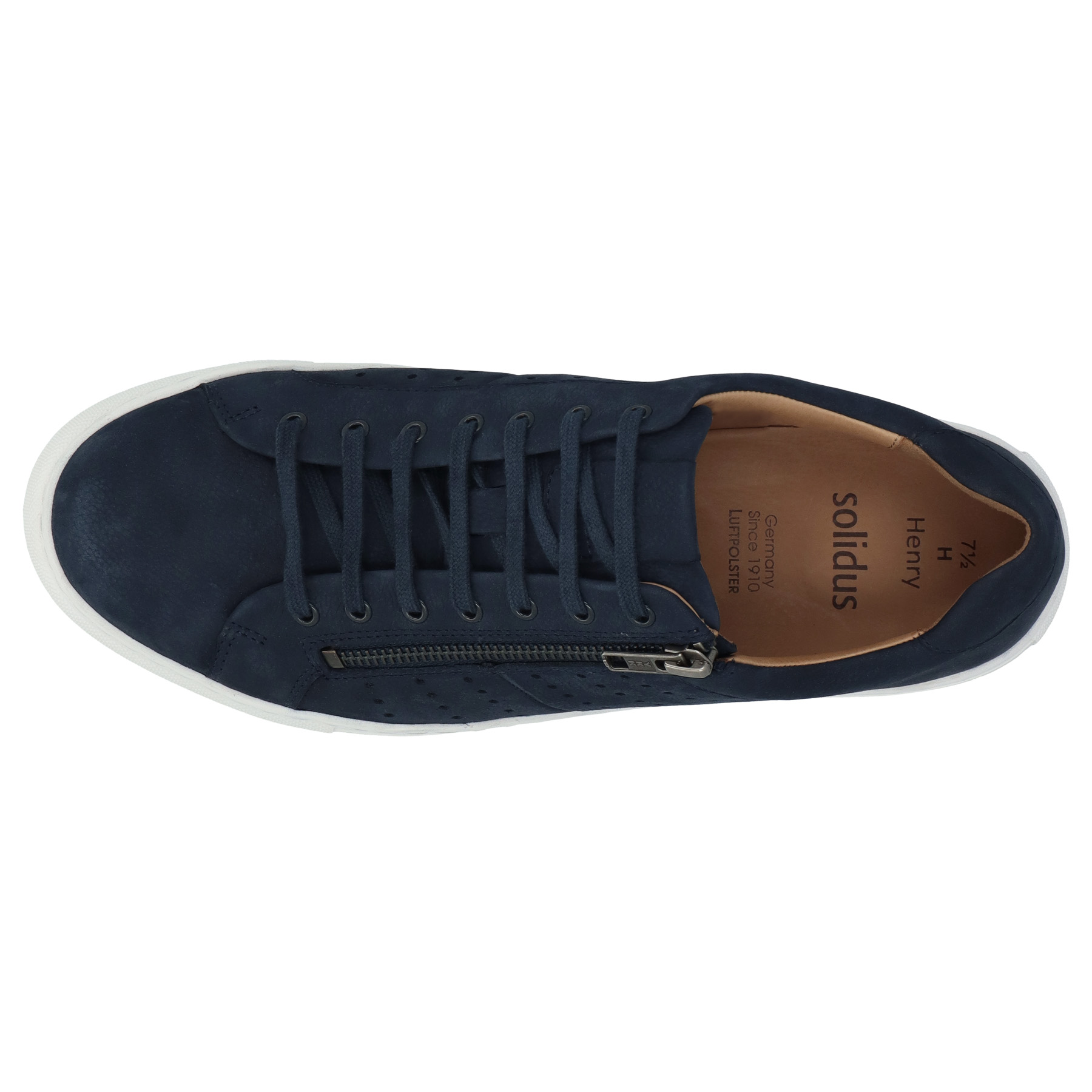 blaue halbschuh draufsicht