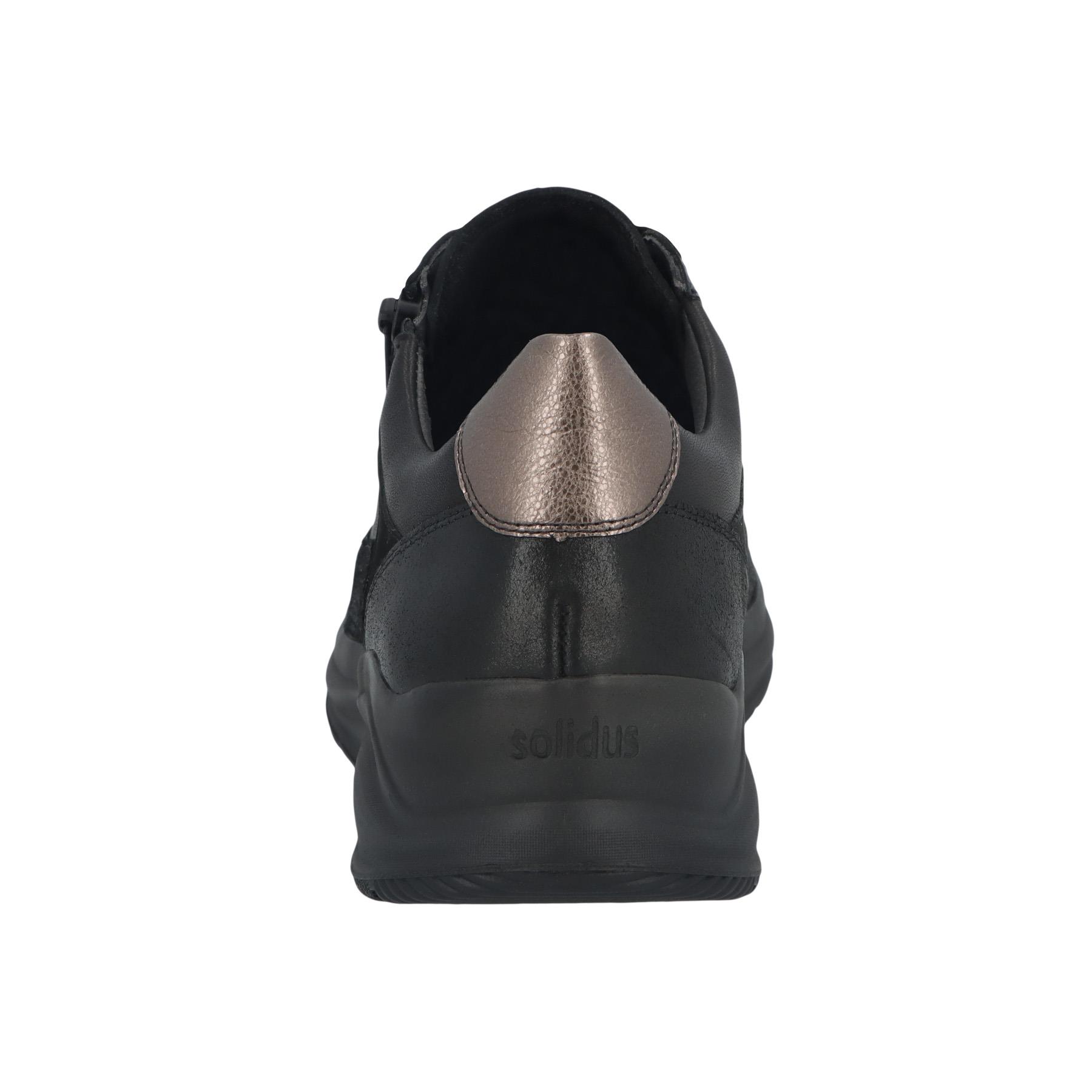 schwarze halbschuh hinteransicht