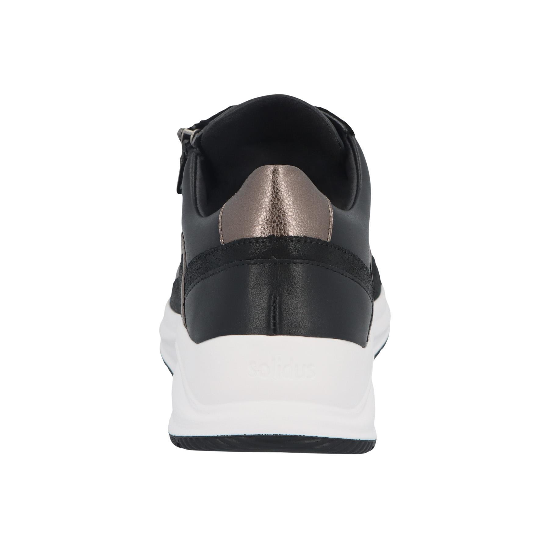 schwarze halbschuh hinteransicht