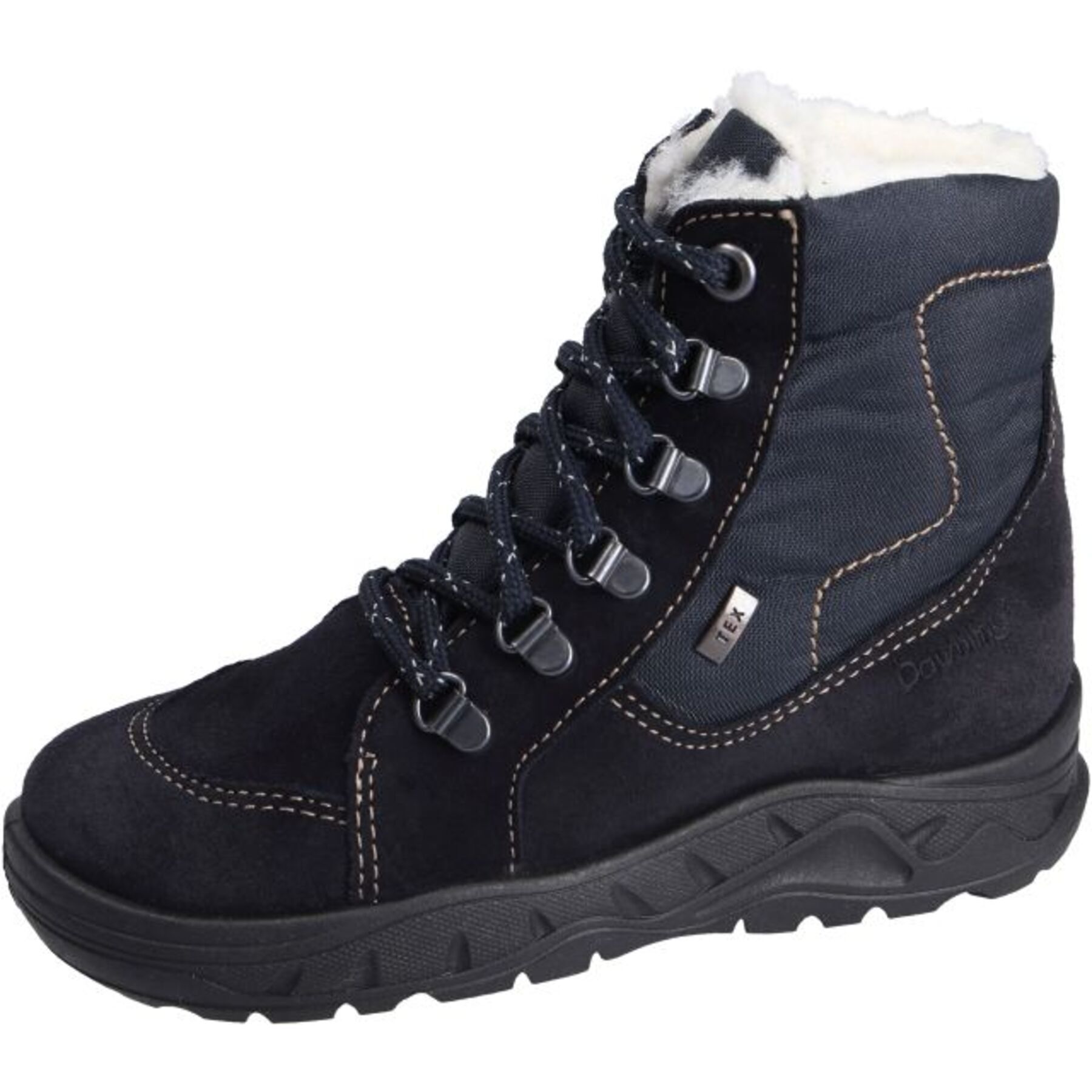 blaue stiefeletten 3-4 ansicht