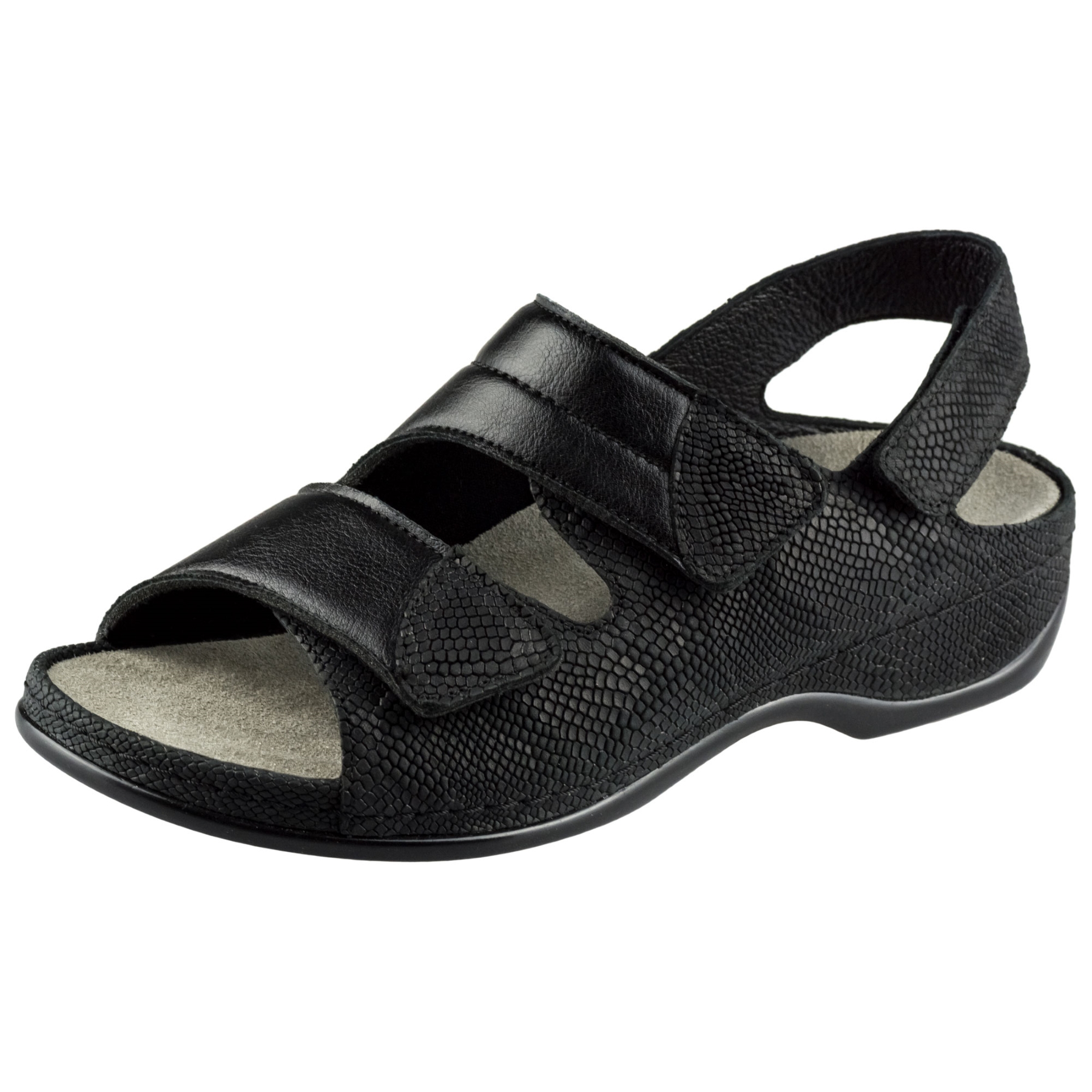 schwarz Nubuk/Stretch 1