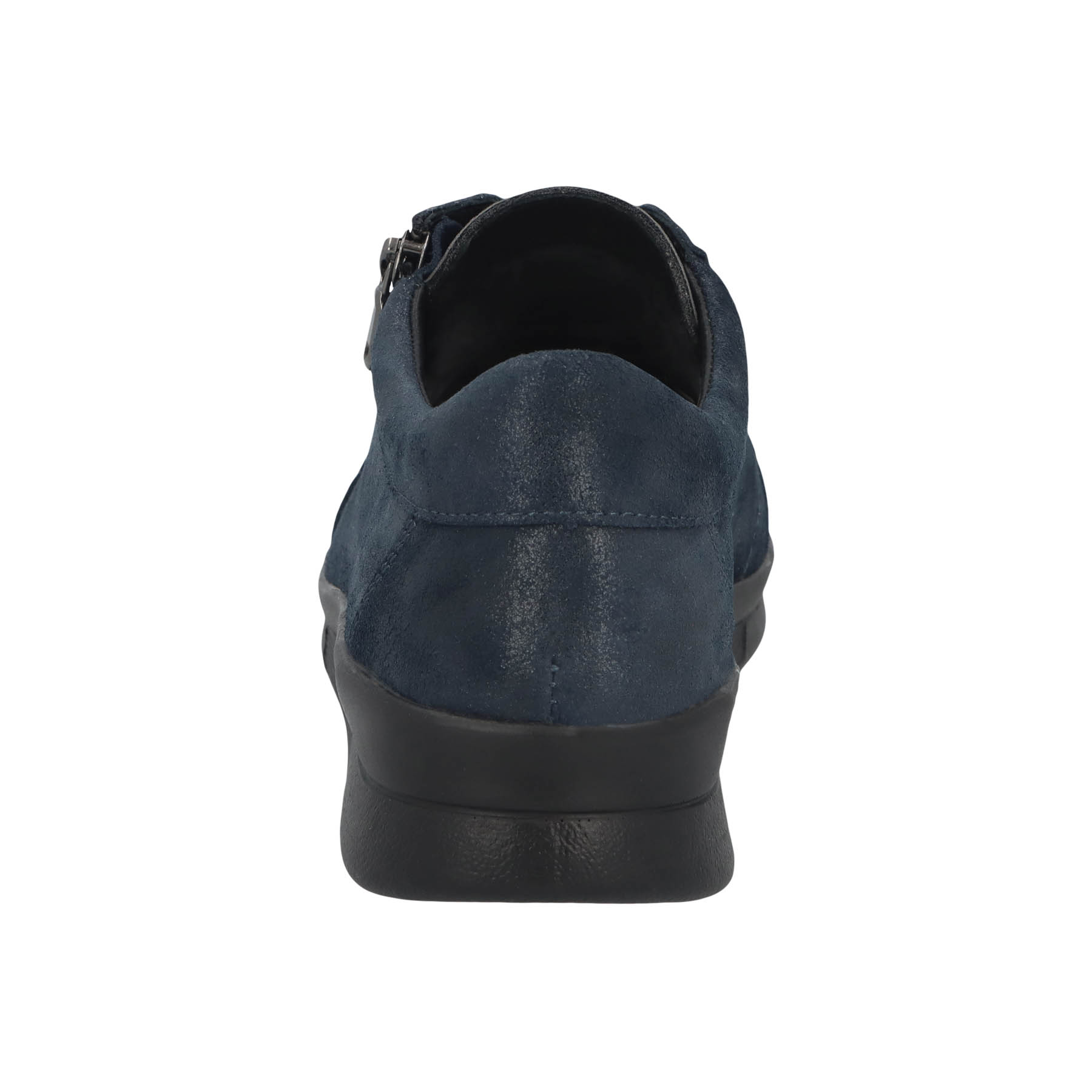 blaue halbschuh hinteransicht