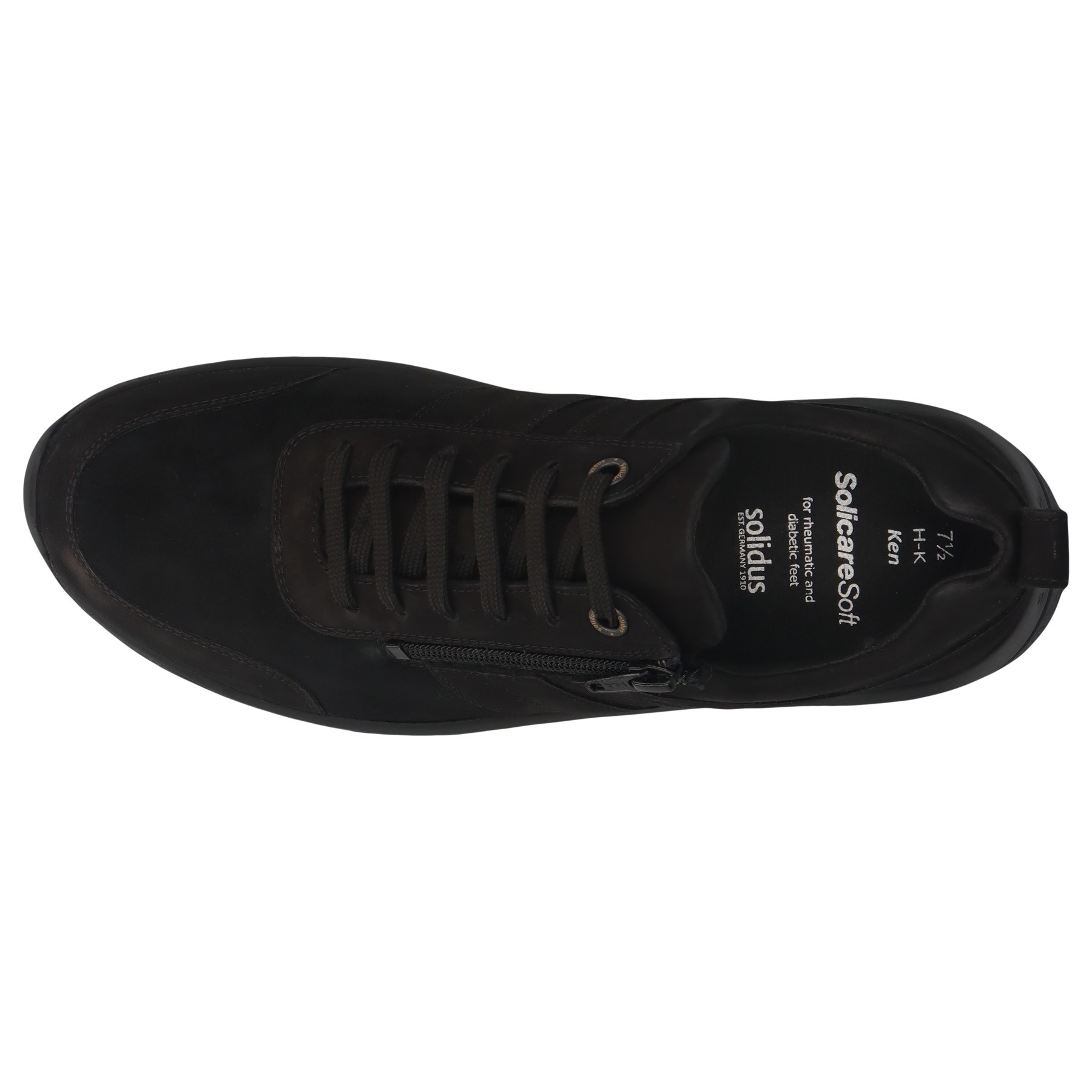 schwarze halbschuh draufsicht