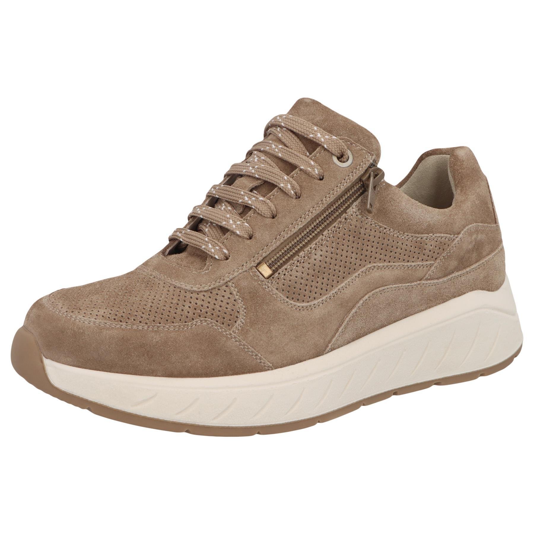 VELOUR SO/SHEEP CRUST antilope/beige