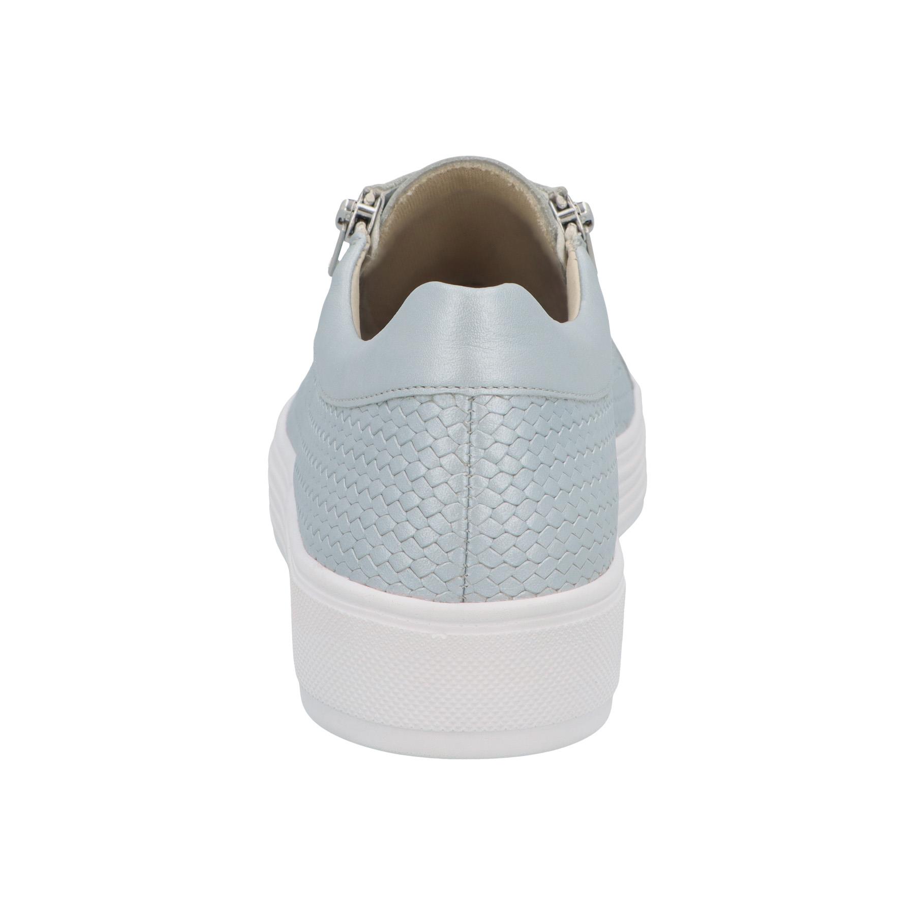 blaue halbschuh hinteransicht