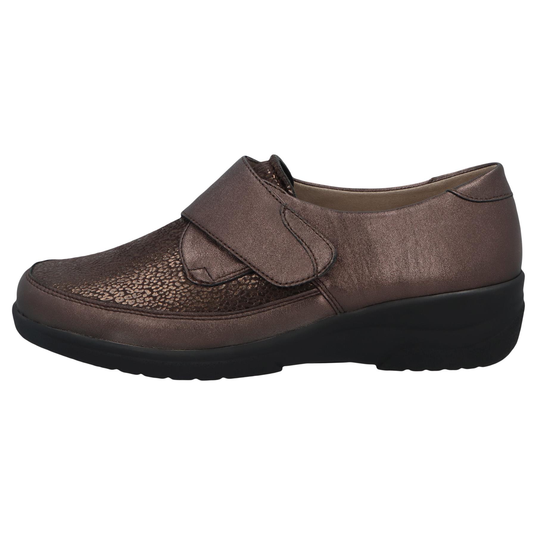 schwarze slipper seitenansicht links