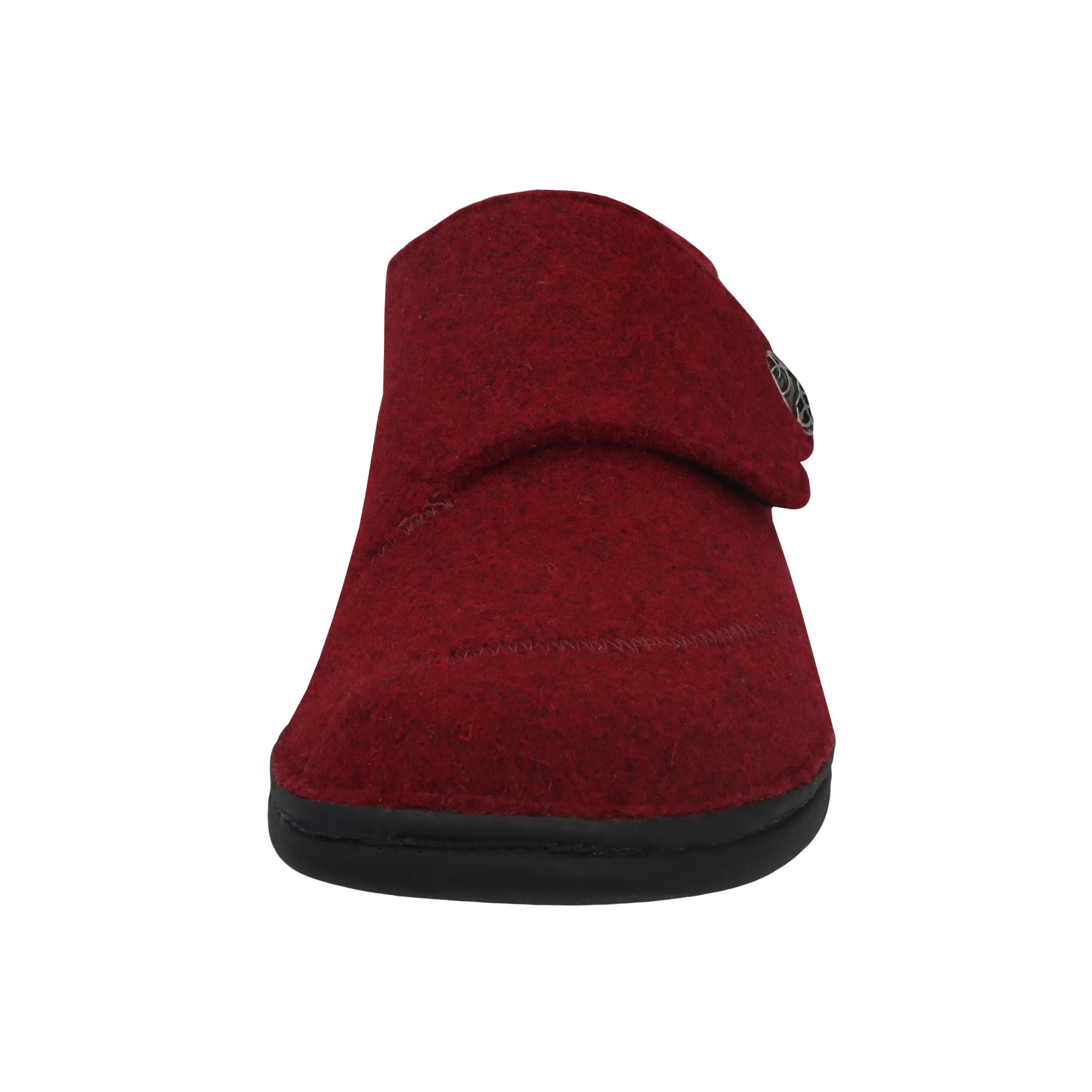rote hausschuhe vorderansicht