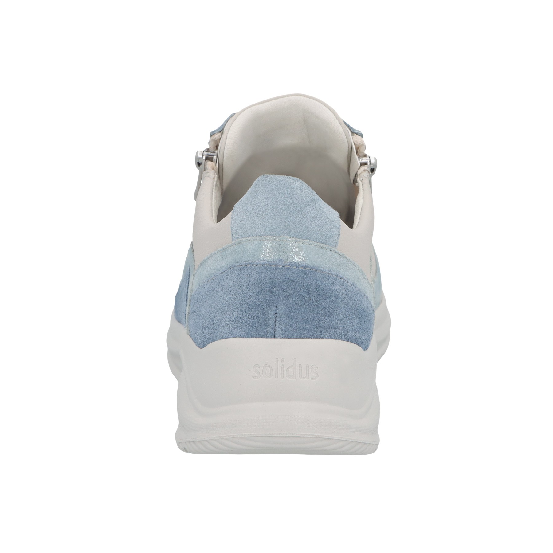 blaue halbschuh hinteransicht