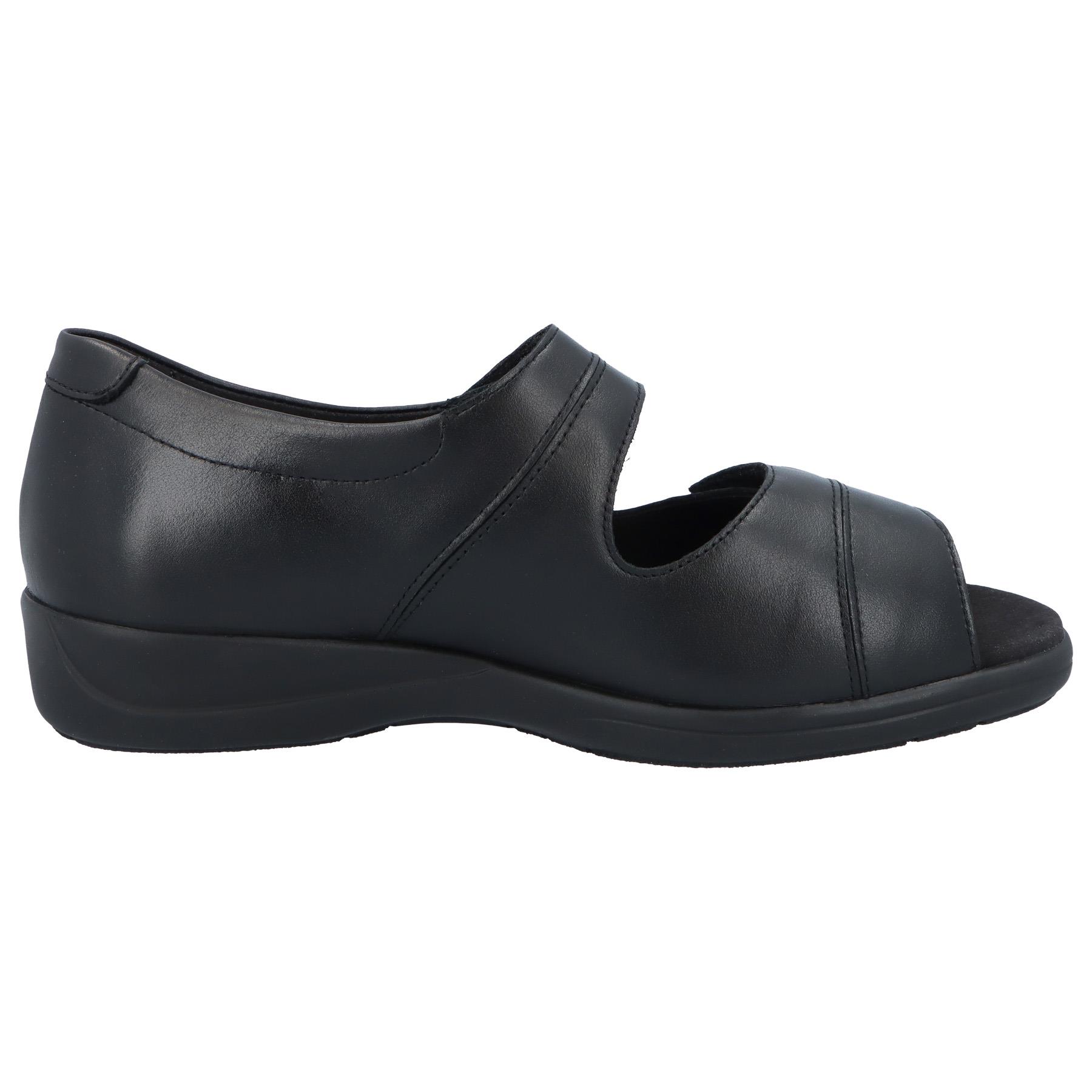 schwarze sandale seitenansicht rechts