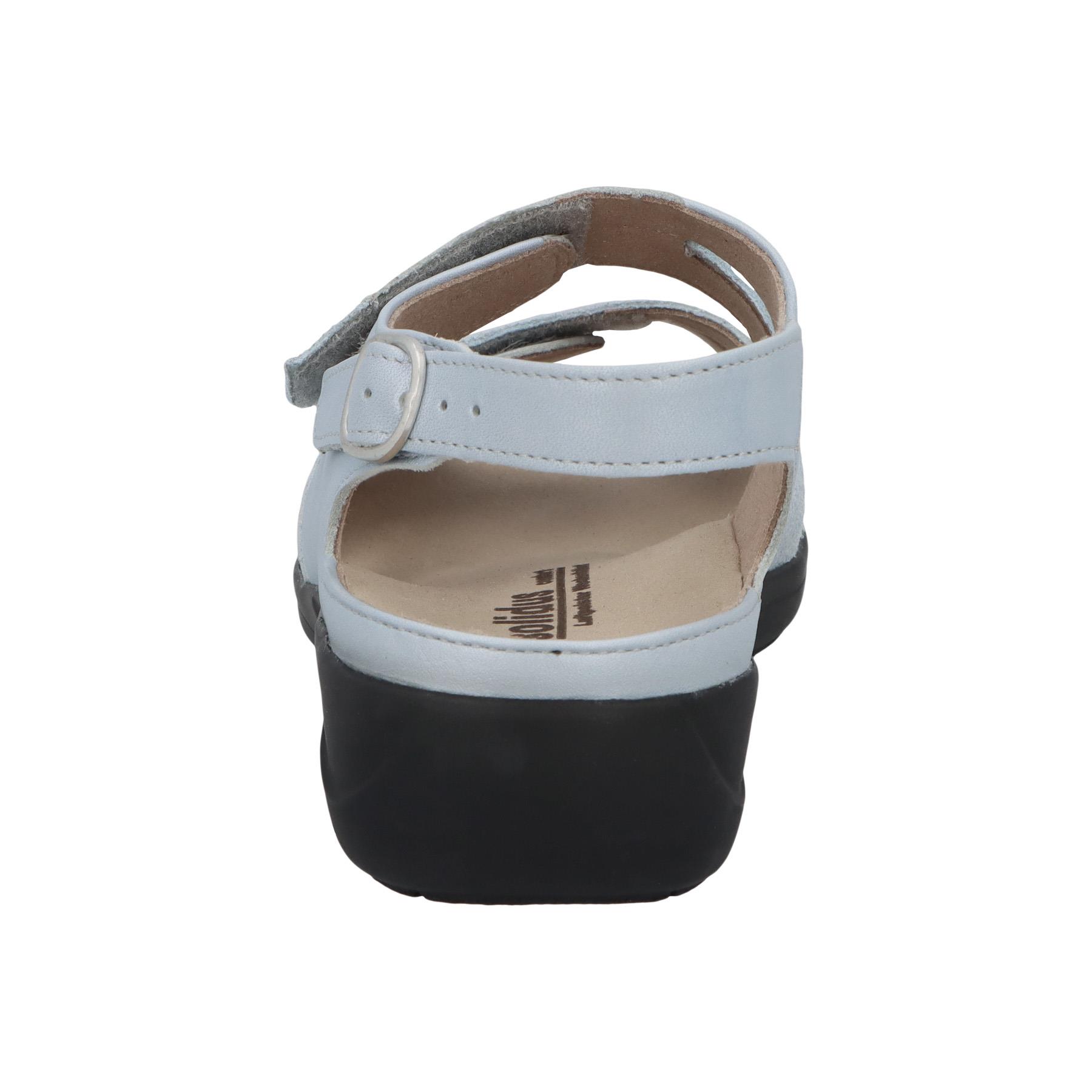 blaue sandale hinteransicht