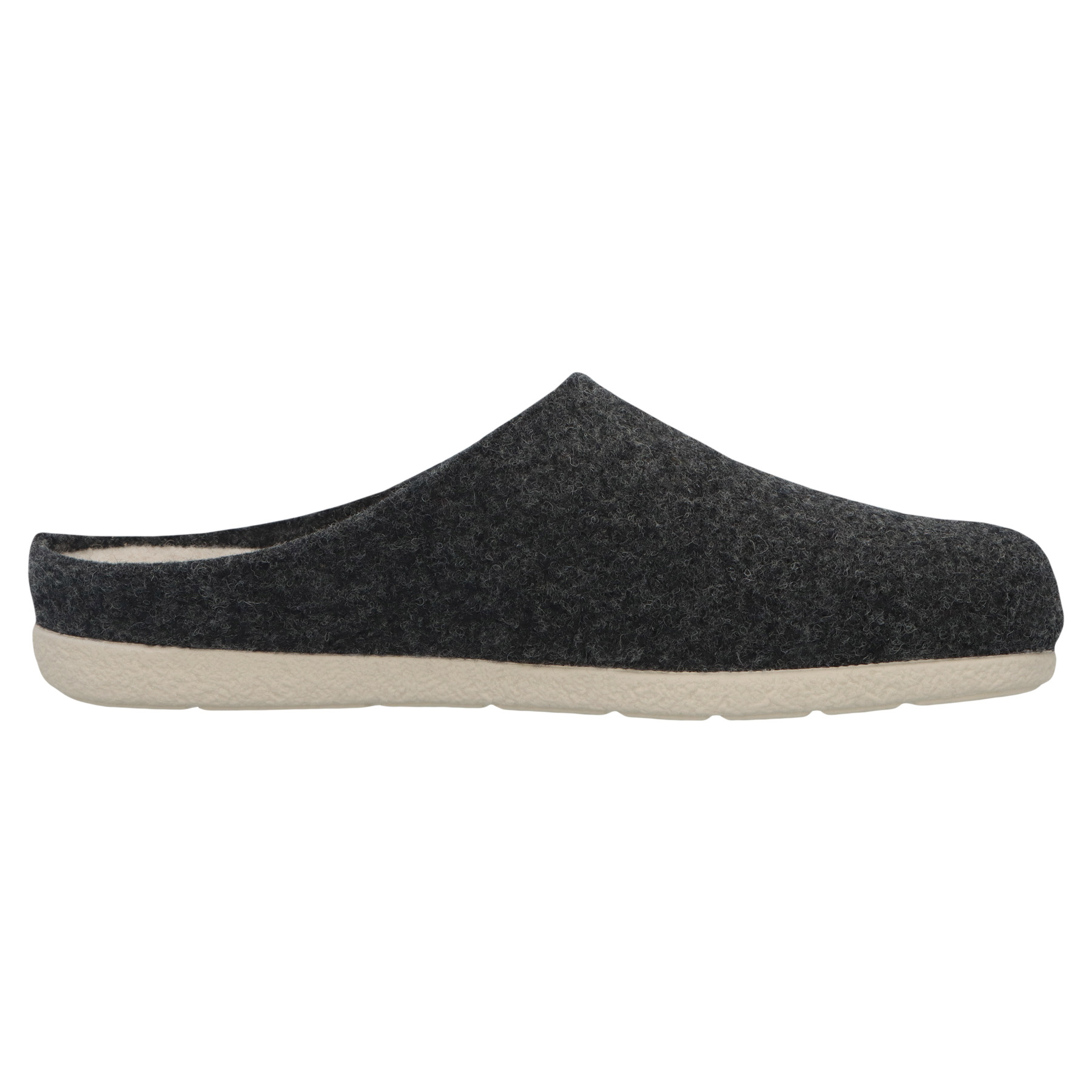 graue hausschuhe seitenansicht rechts