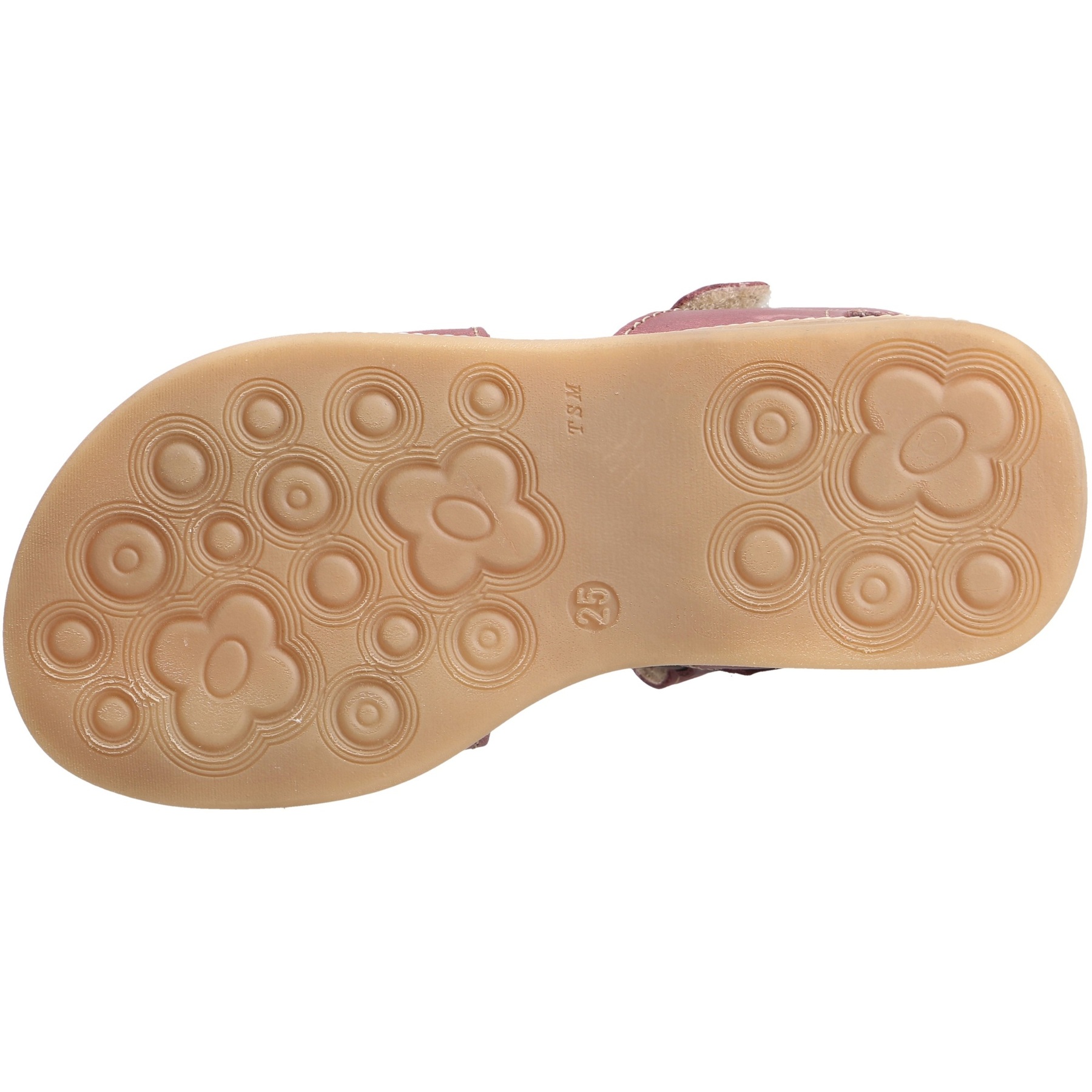 rote sandale sohlenansicht