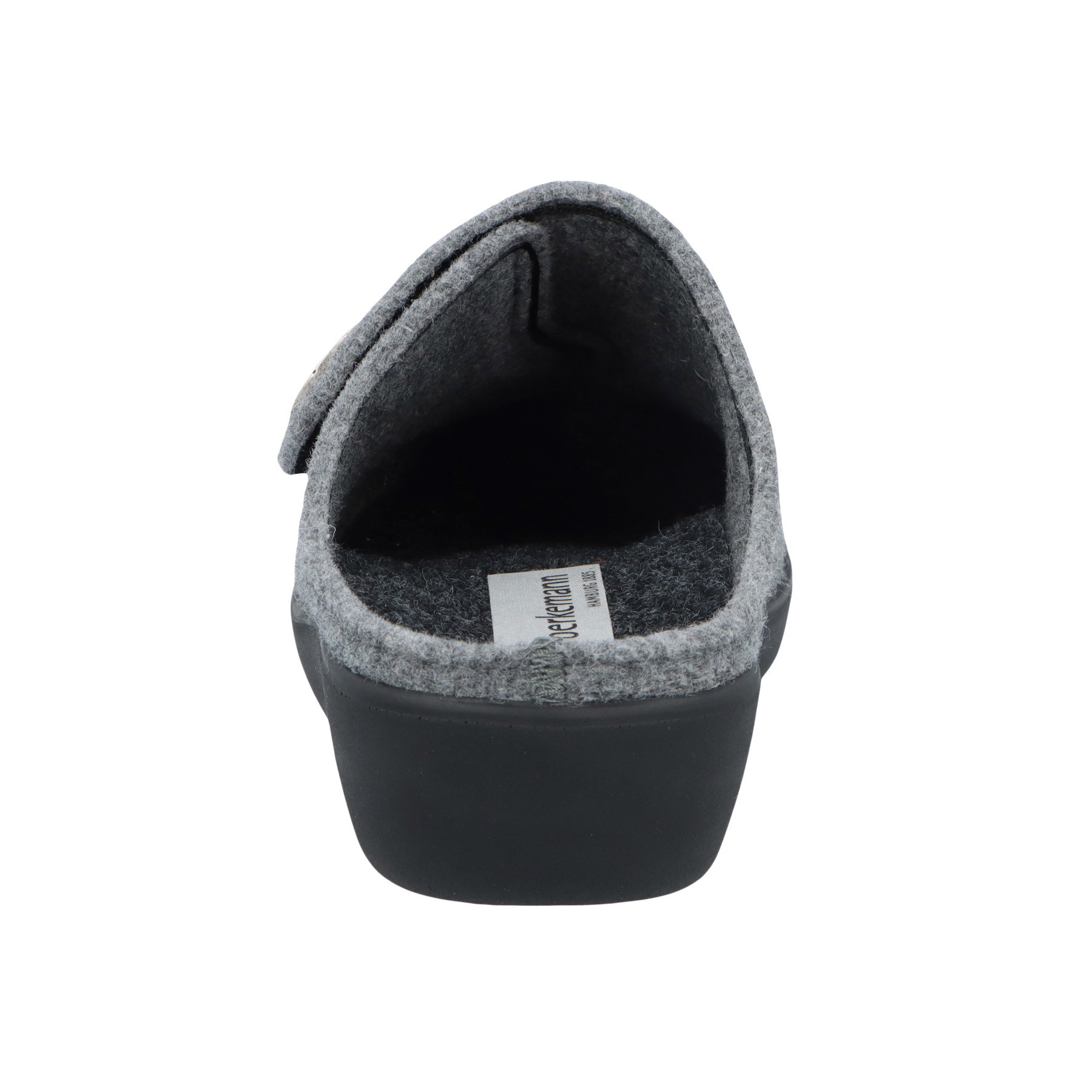 graue hausschuhe hinteransicht