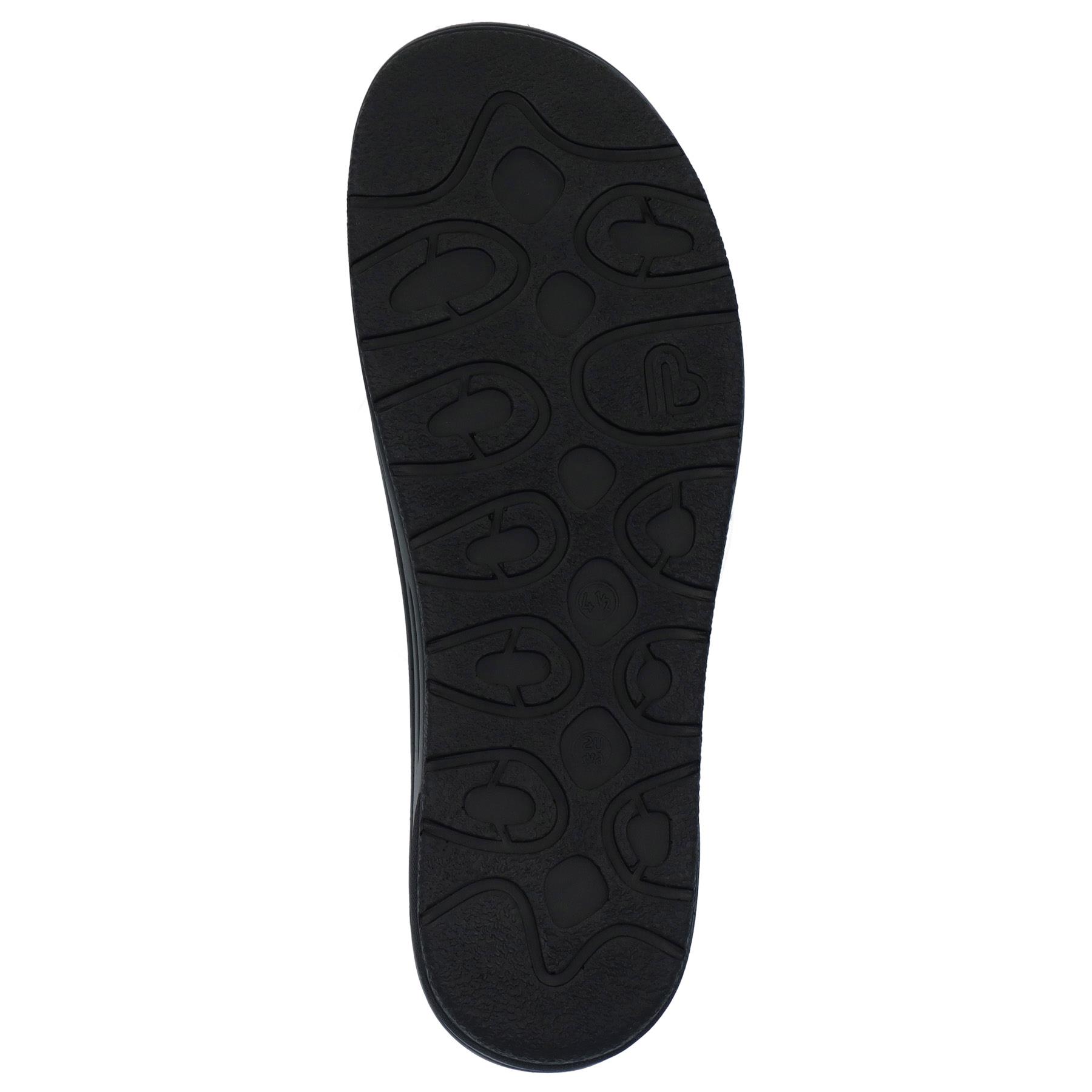 blaue sandale sohlenansicht