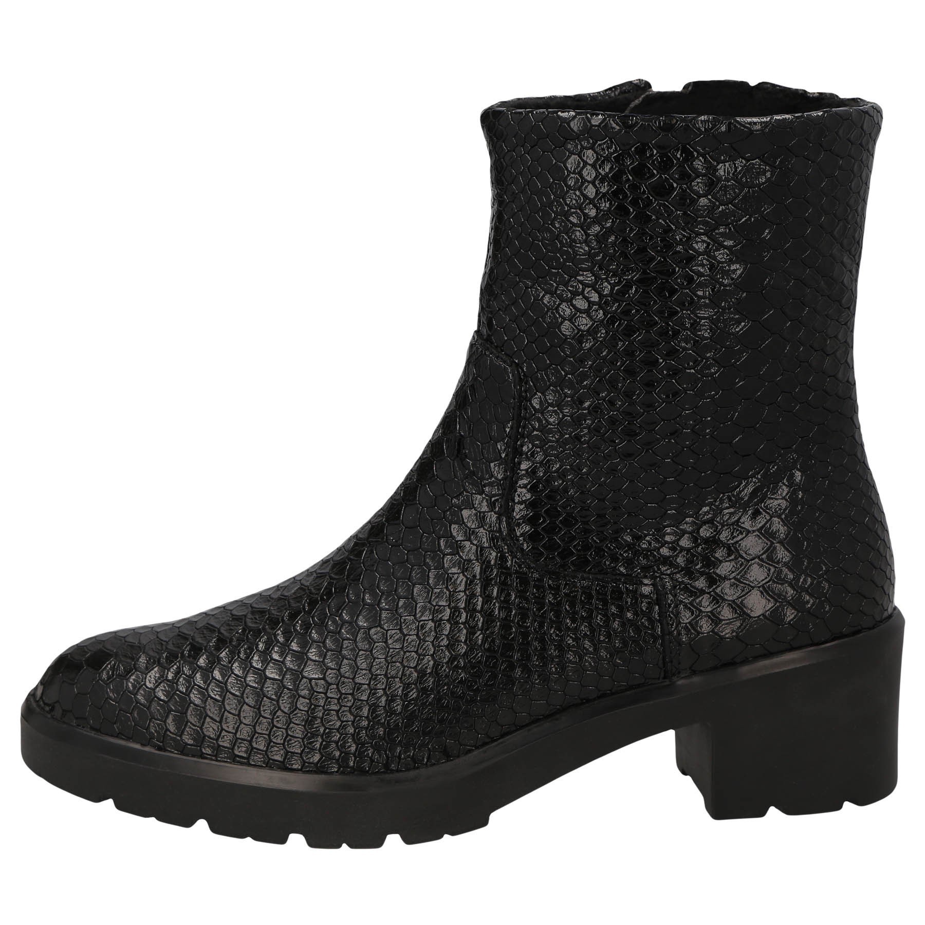 schwarze stiefel seitenansicht links