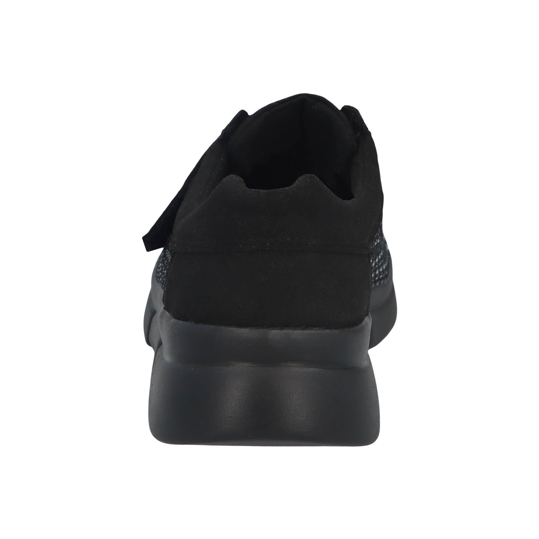 schwarze halbschuh hinteransicht