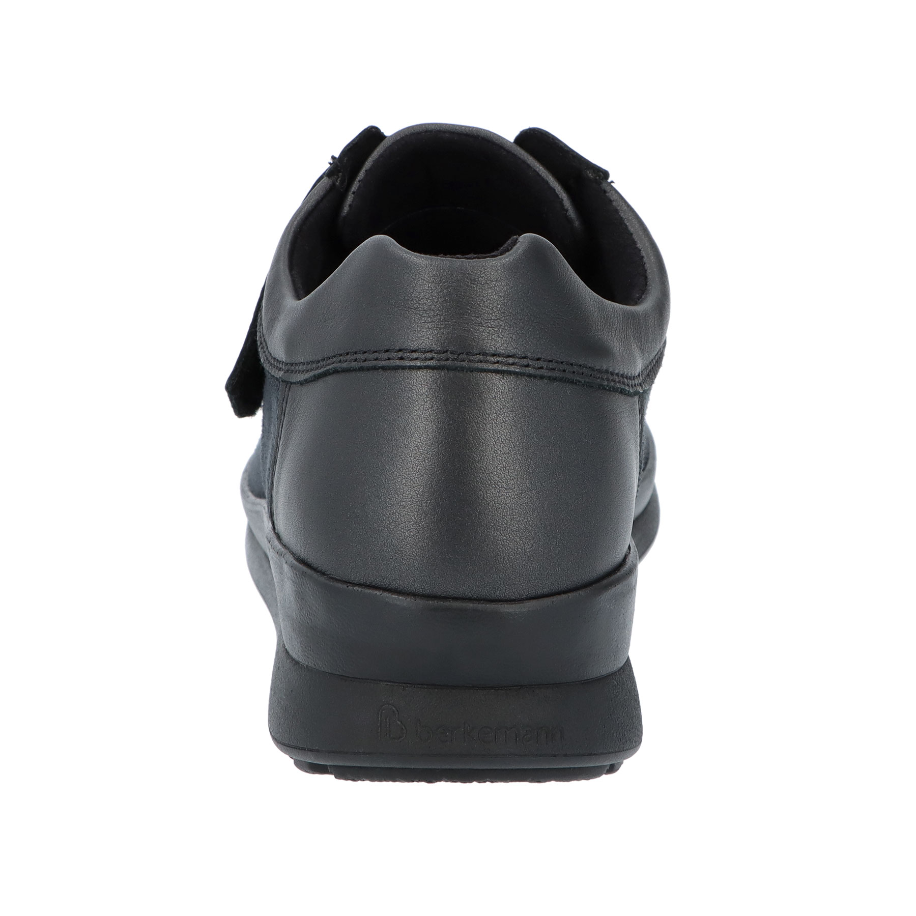 schwarze halbschuh hinteransicht