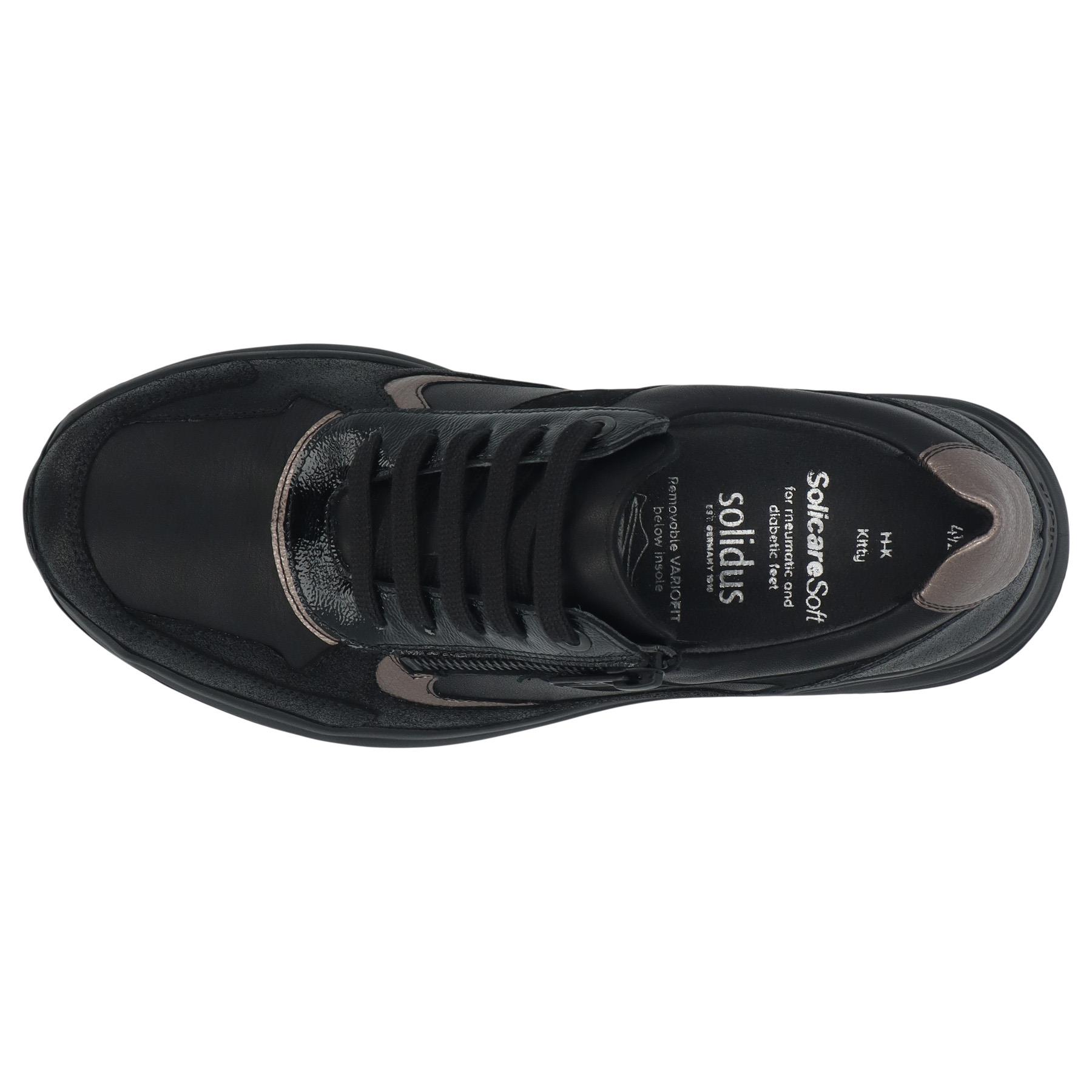 schwarze halbschuh draufsicht