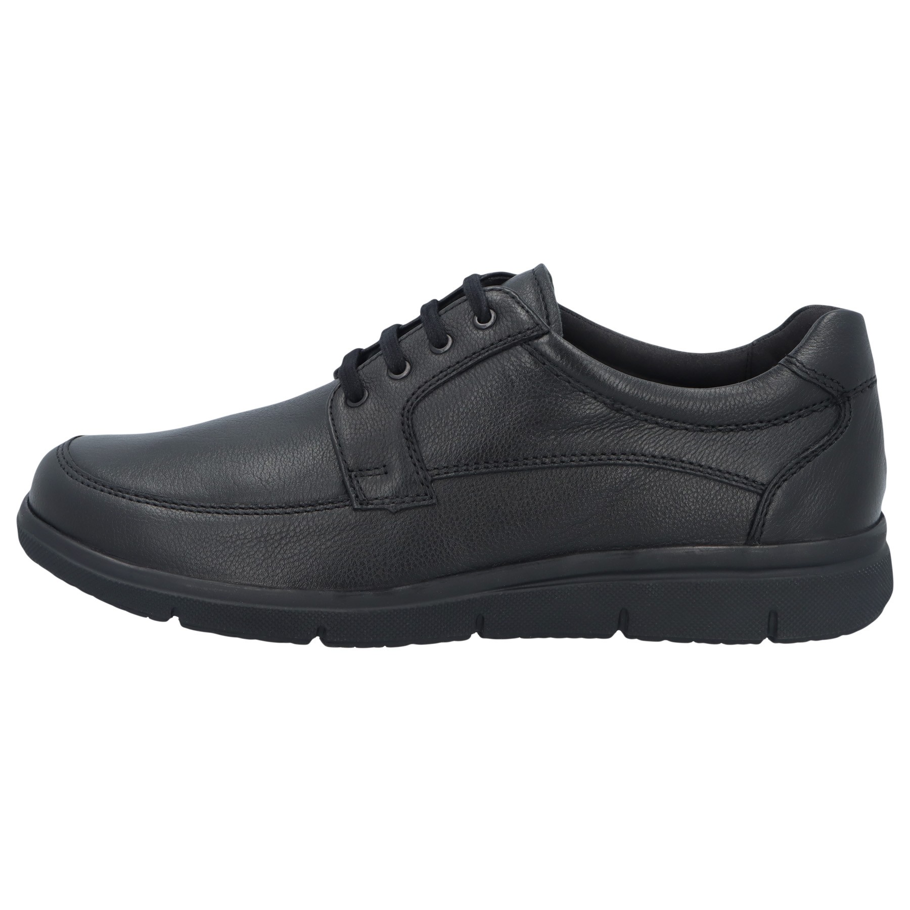 schwarze halbschuh seitenansicht links