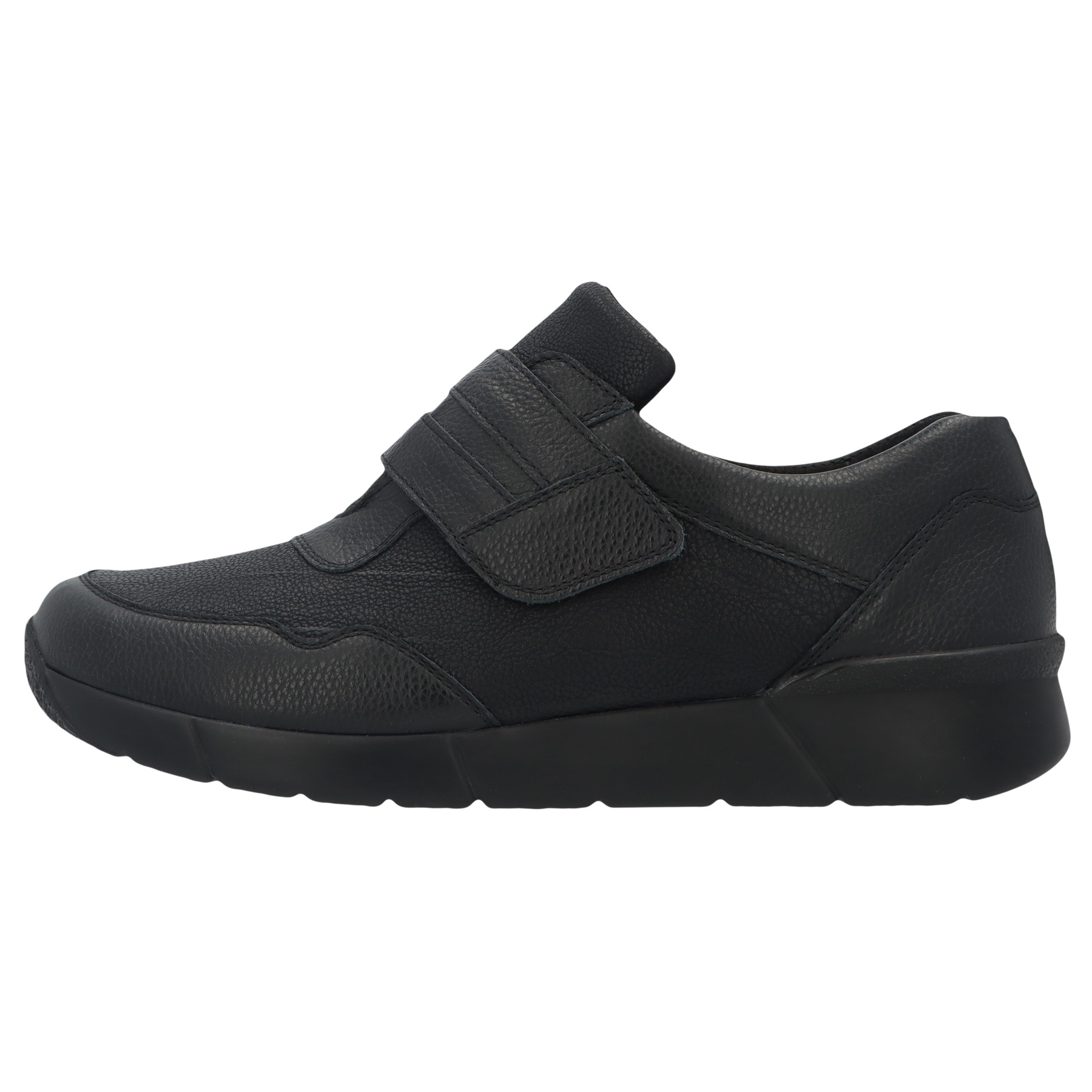 schwarze halbschuh seitenansicht links