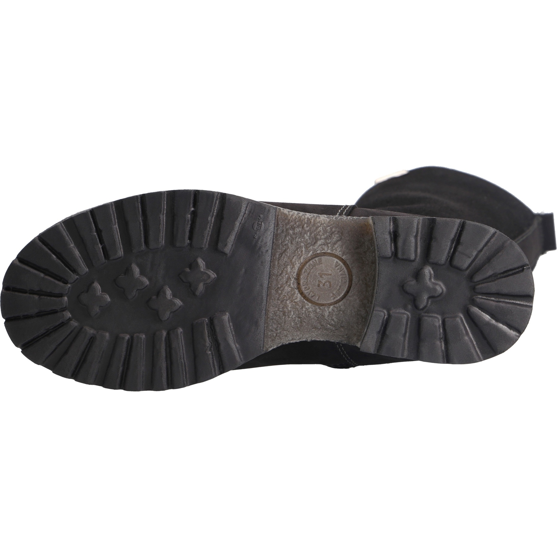 schwarze stiefel draufsicht