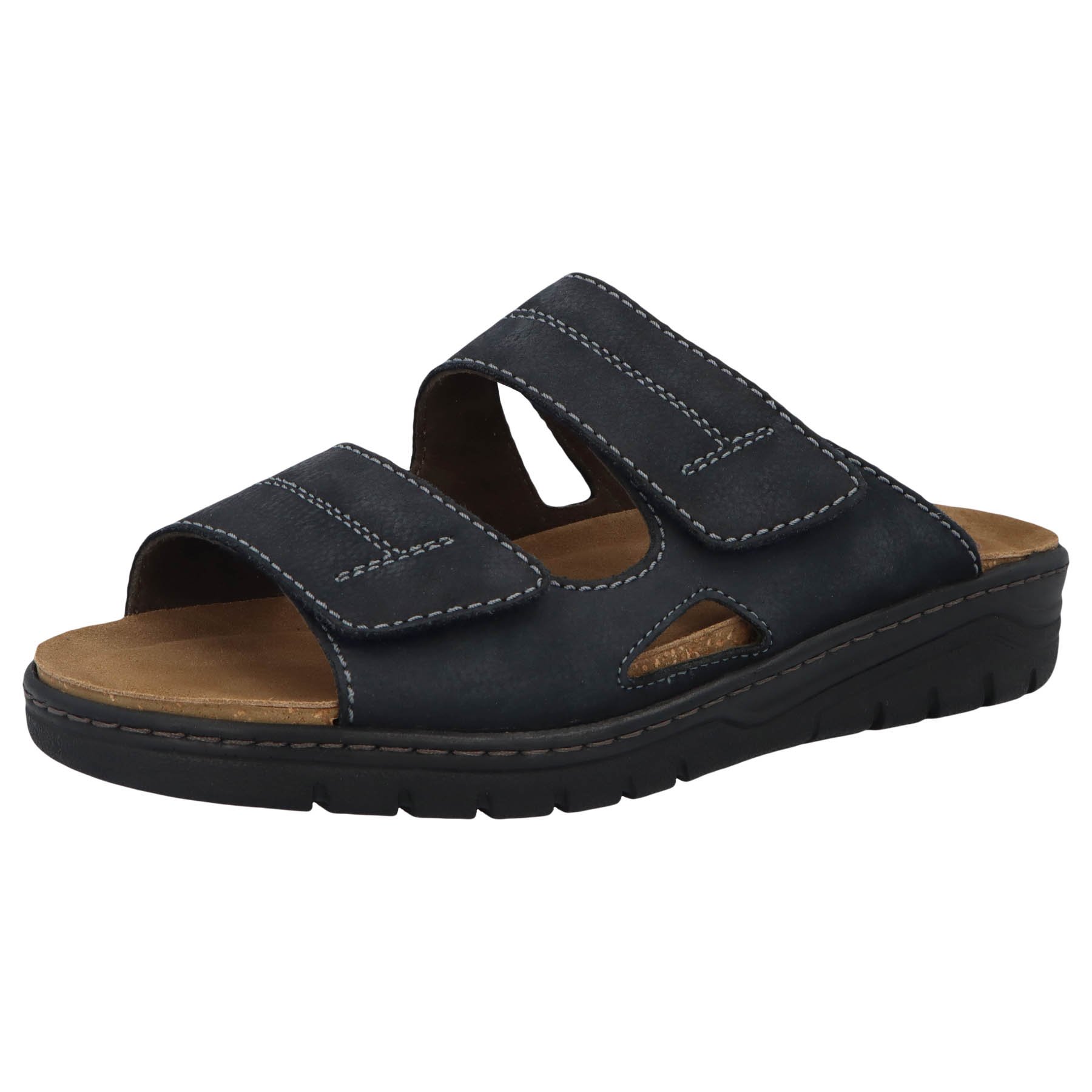 blaue pantolette 3-4 ansicht