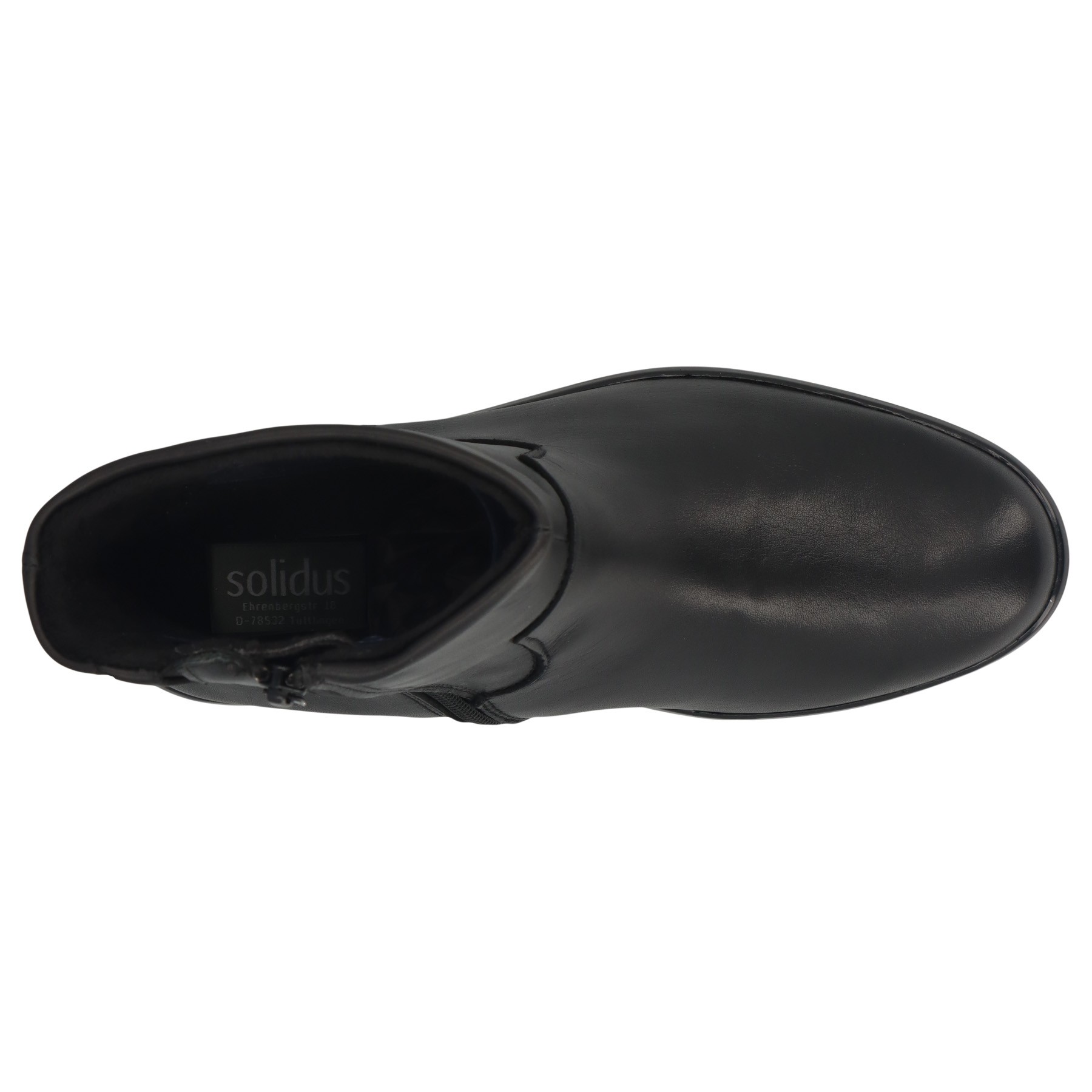 schwarze stiefel draufsicht