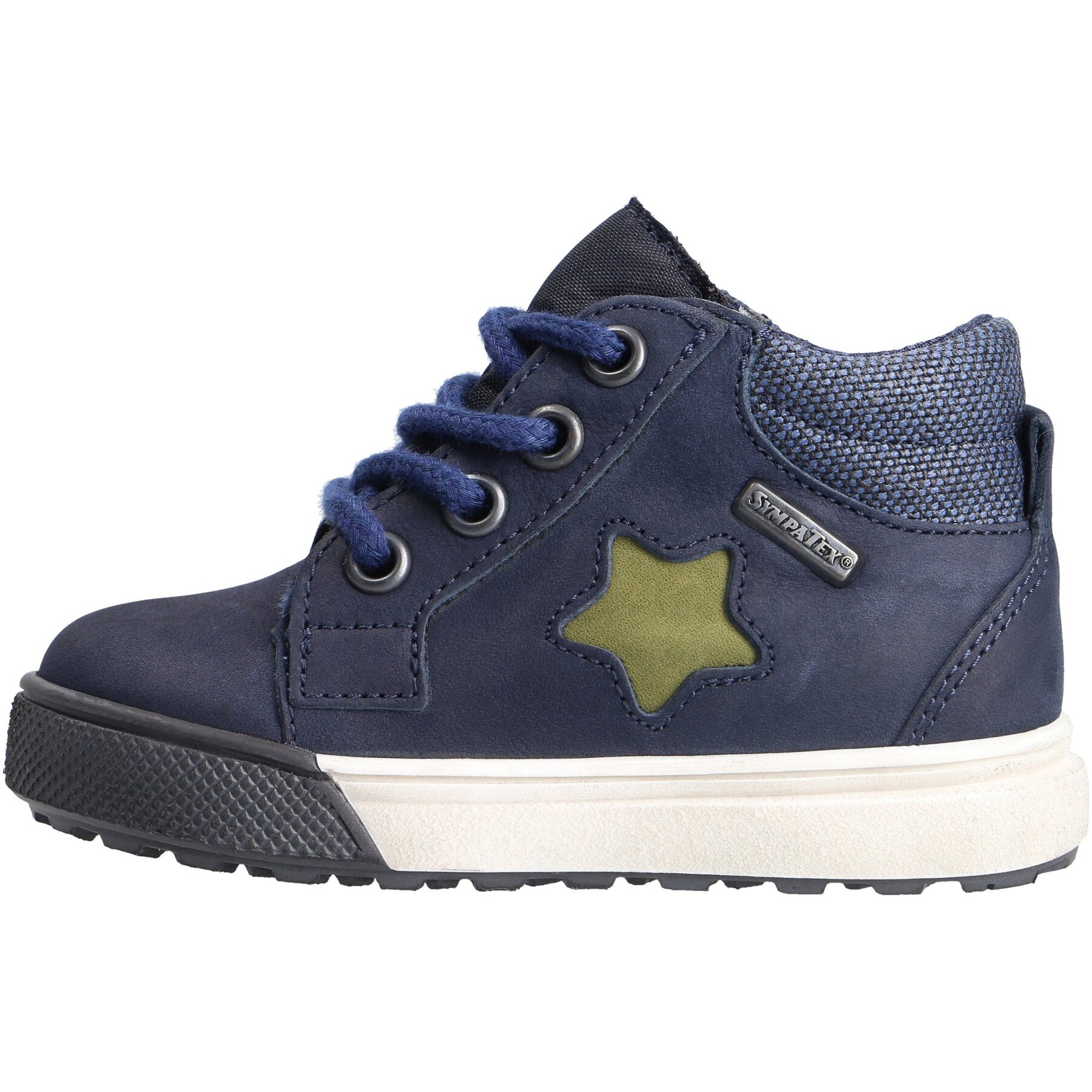 blaue lauflernschuhe seitenansicht links