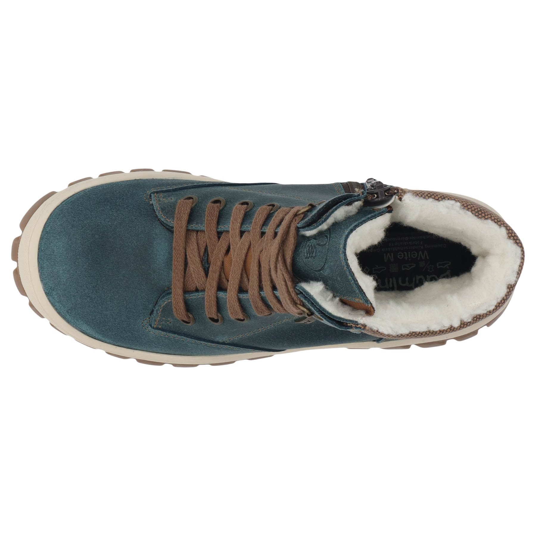 blaue stiefeletten draufsicht