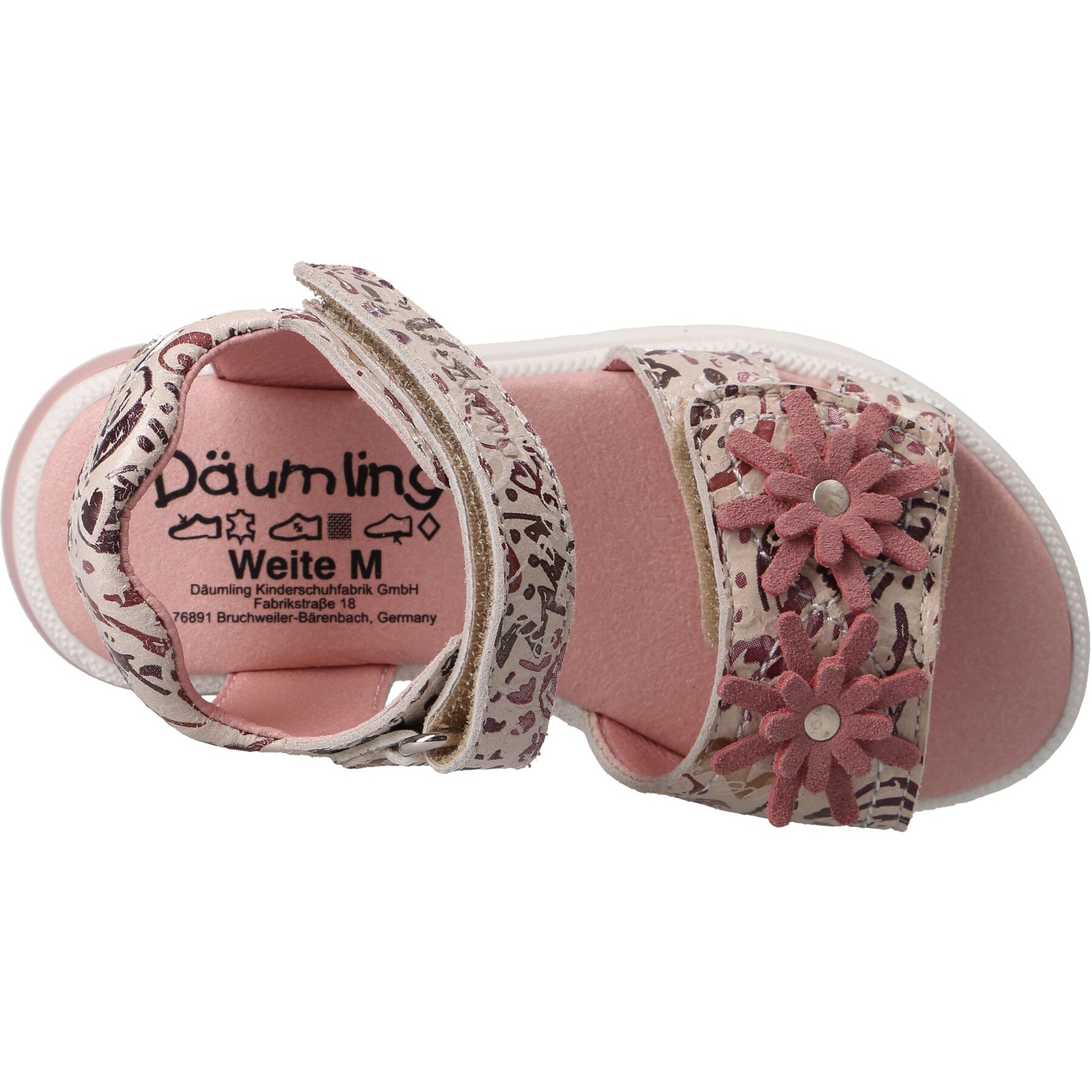 weiße sandale draufsicht