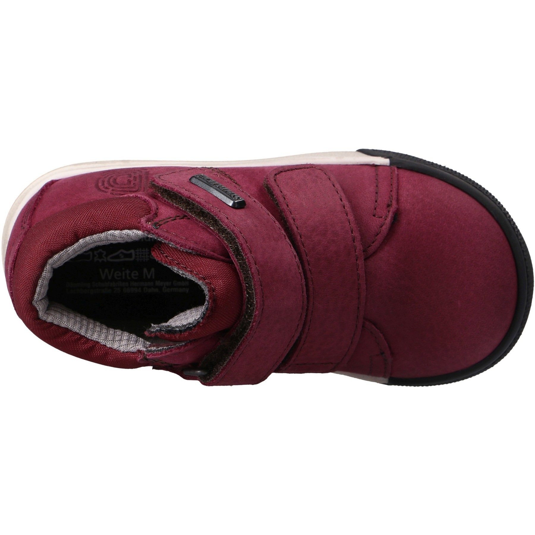 rote lauflernschuhe draufsicht