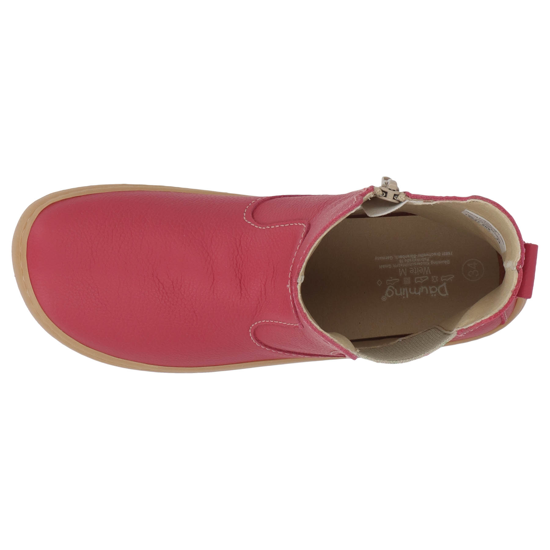 rote stiefel draufsicht