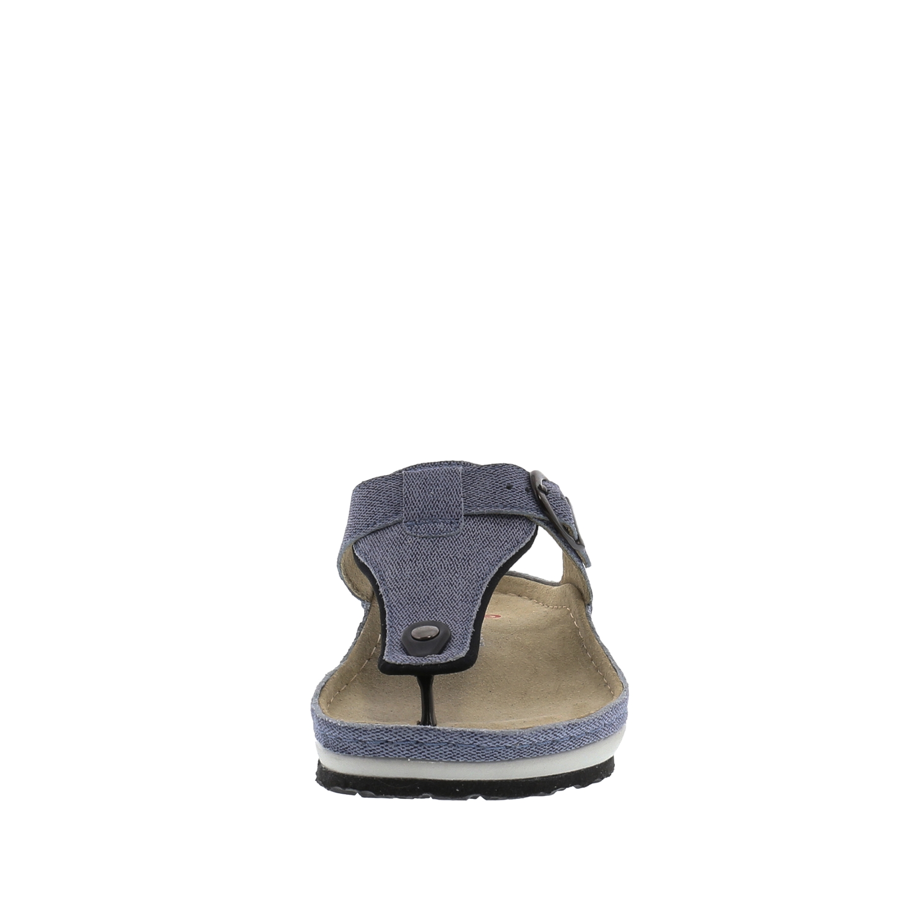 blaue pantolette vorderansicht