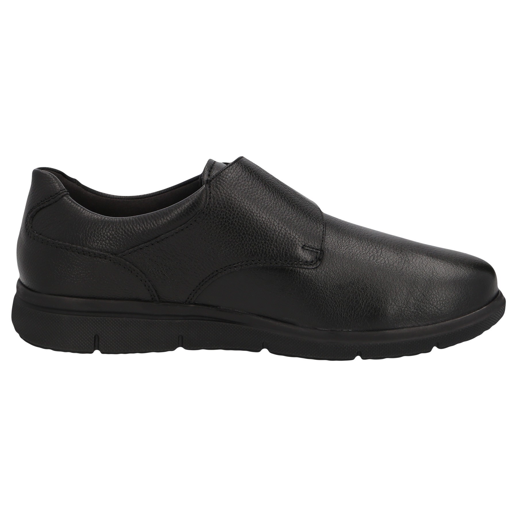 schwarze slipper seitenansicht rechts