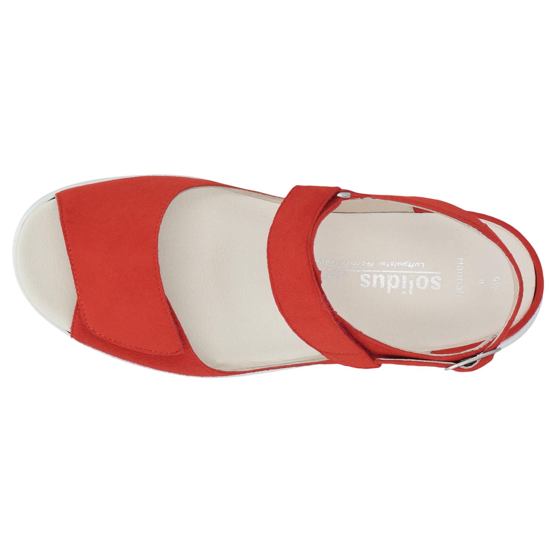 rote sandale draufsicht