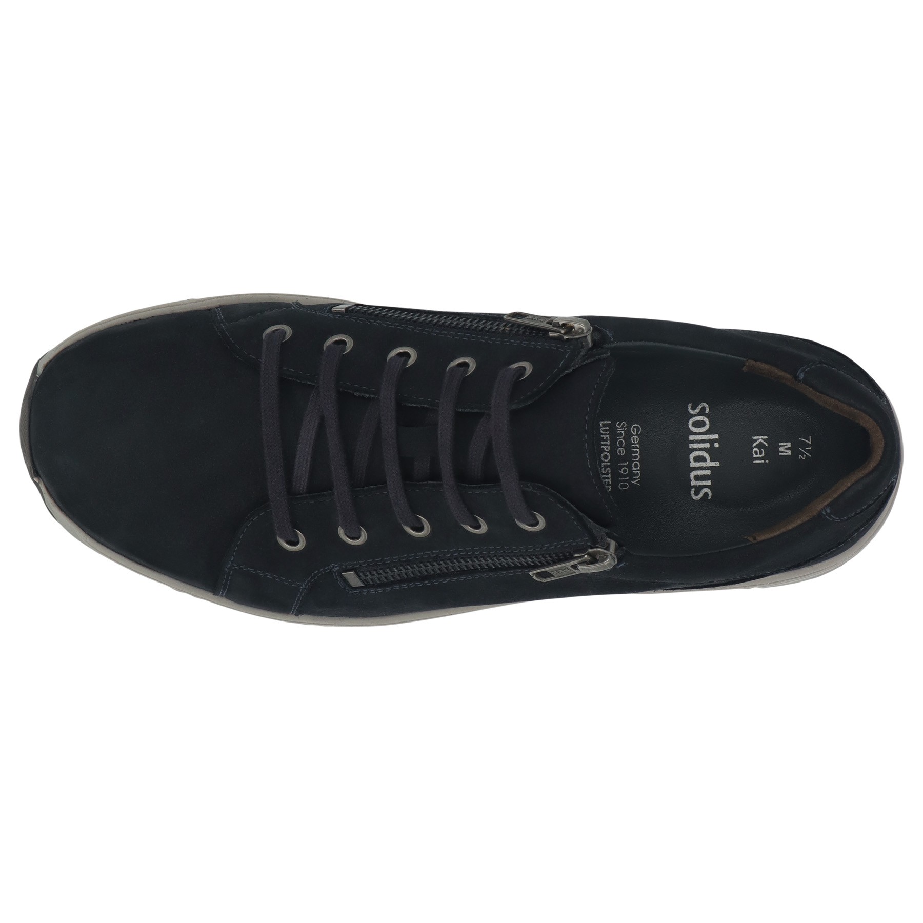 blaue halbschuh draufsicht