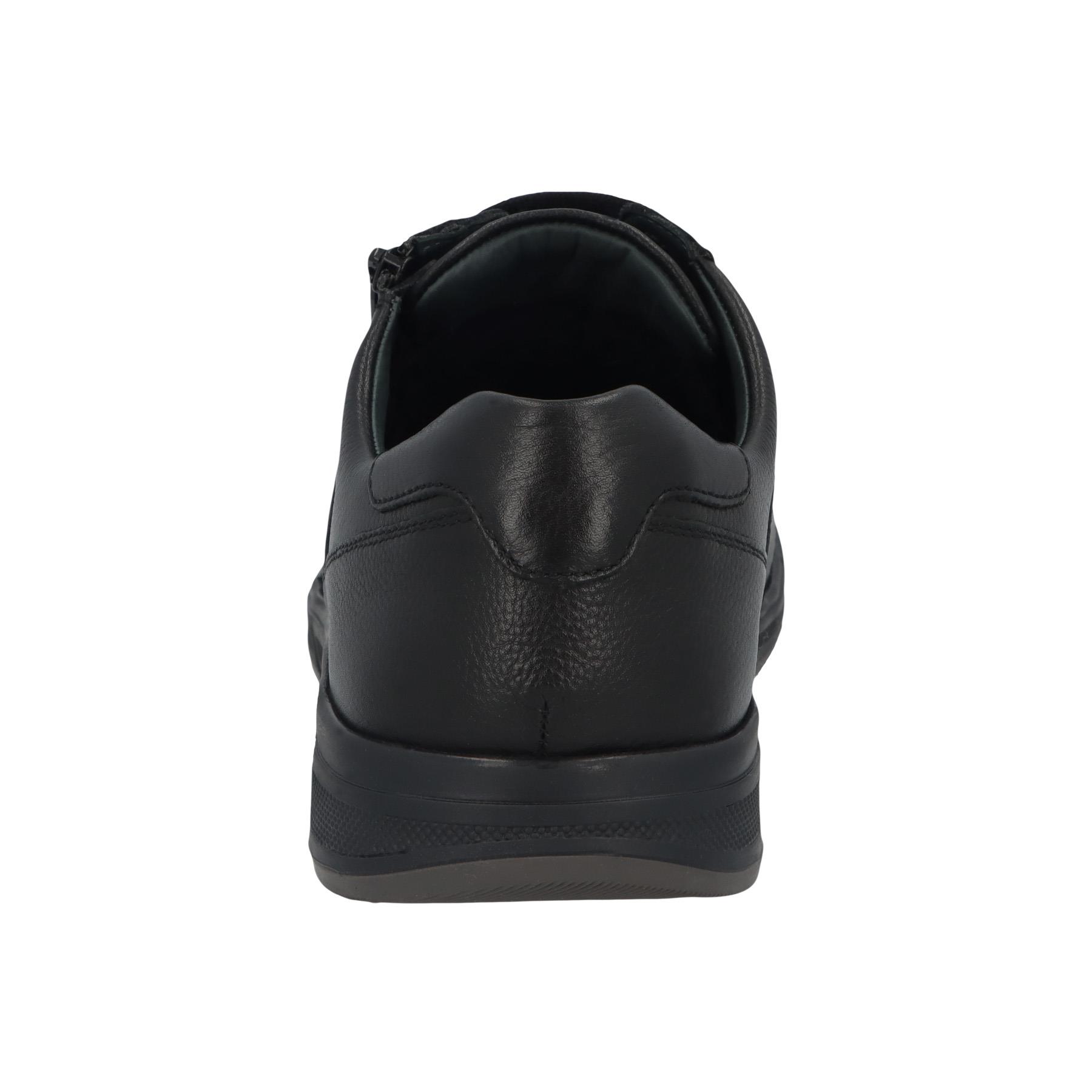 schwarze halbschuh hinteransicht