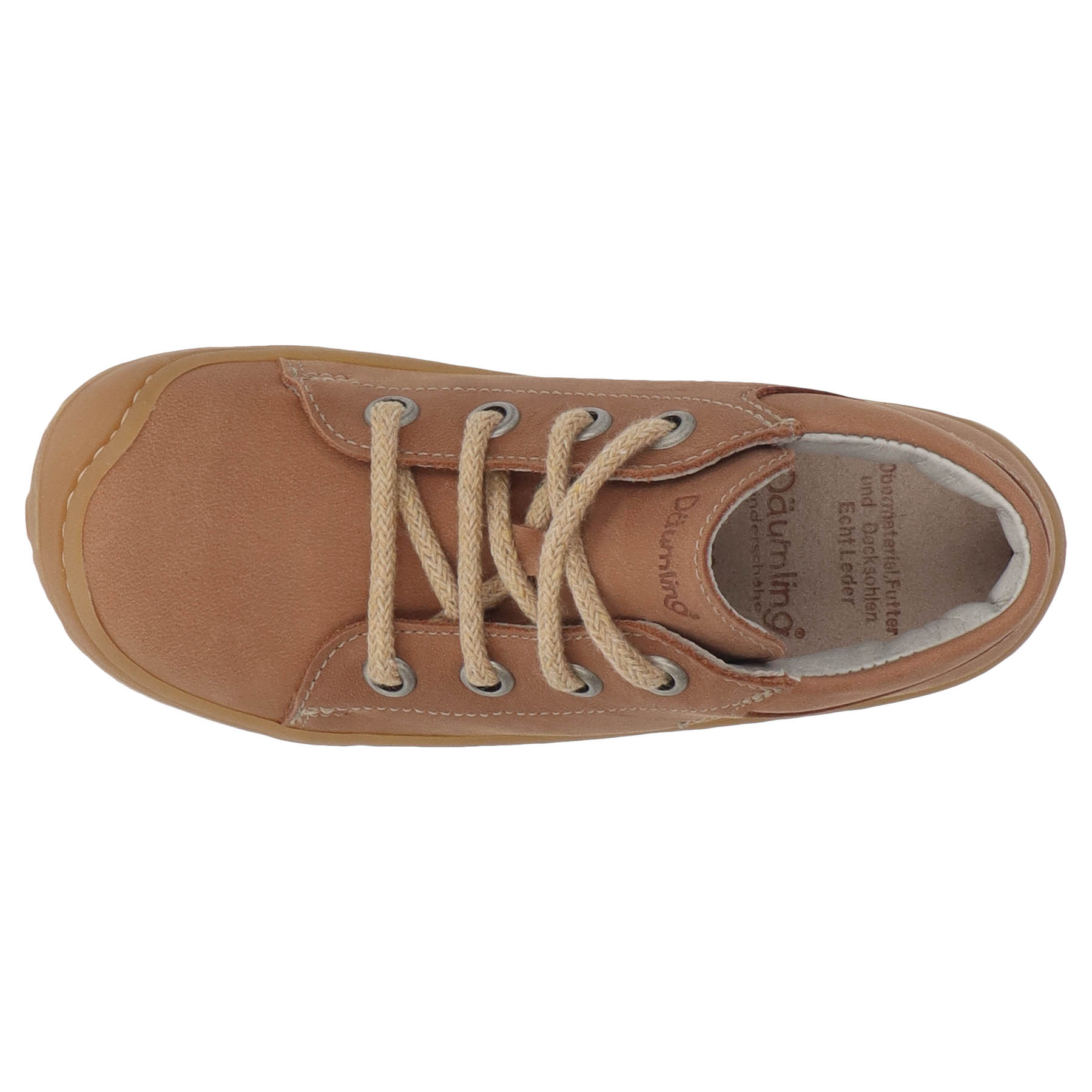 braune lauflernschuhe draufsicht