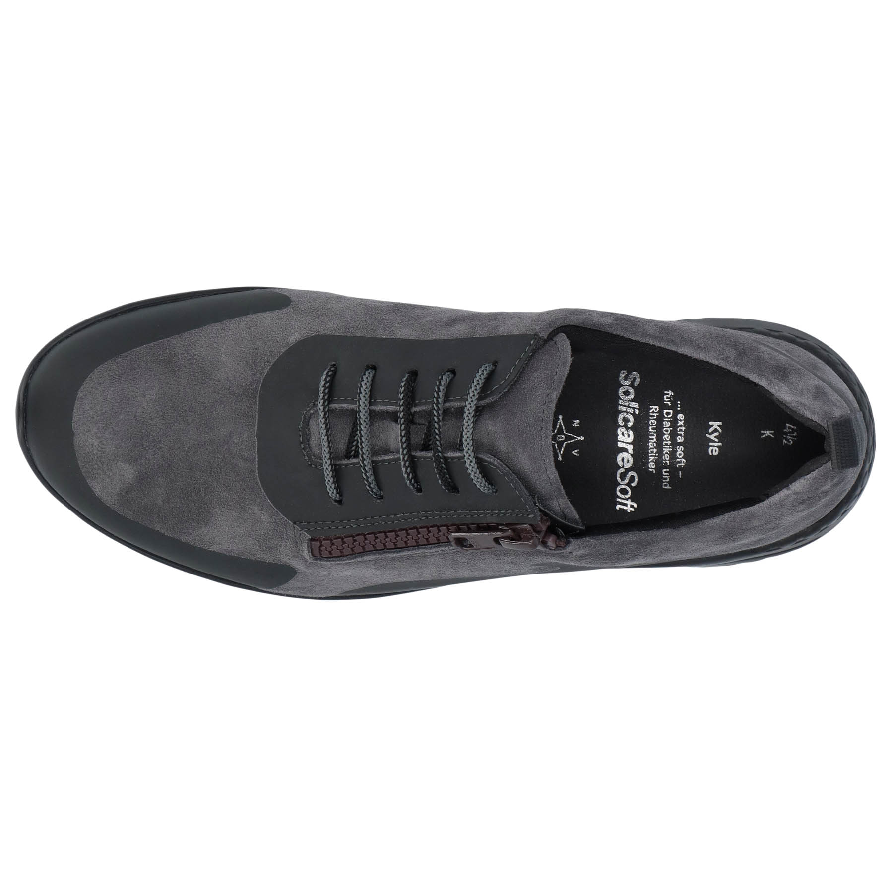 graue halbschuh draufsicht