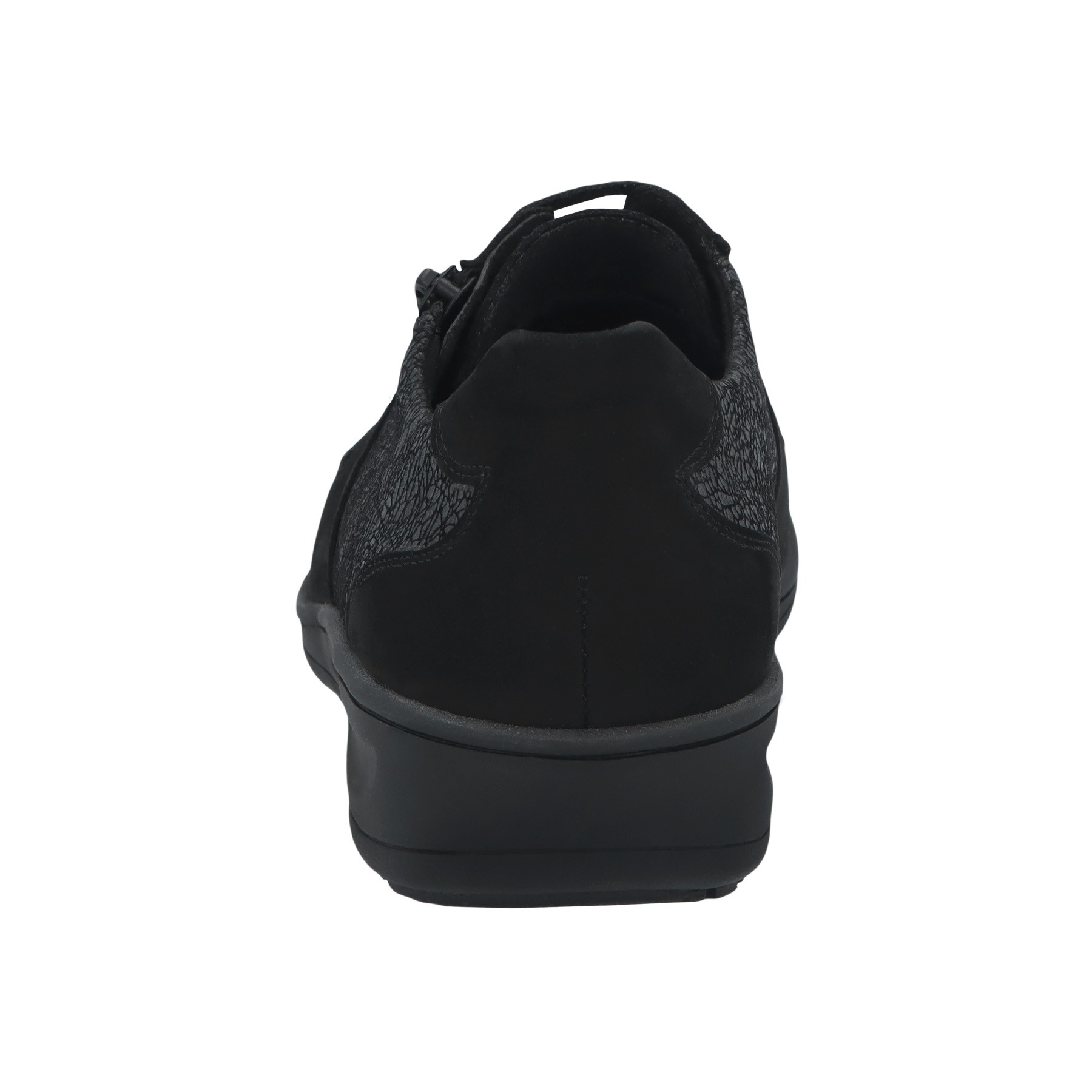 schwarze halbschuh hinteransicht