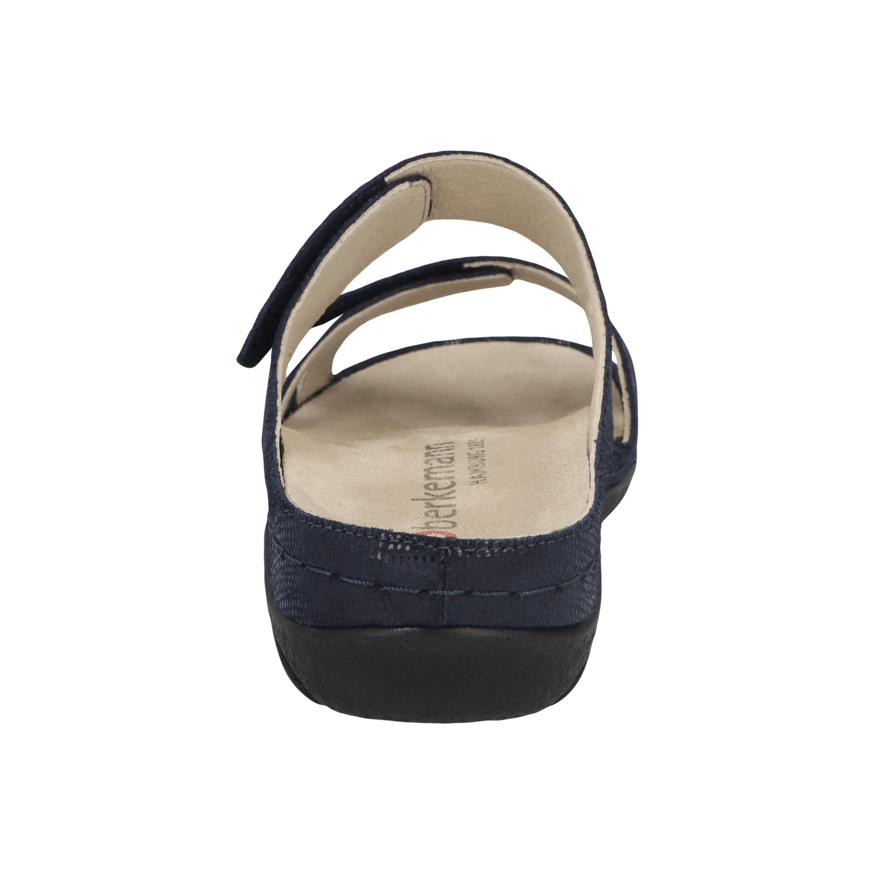 blaue pantolette hinteransicht