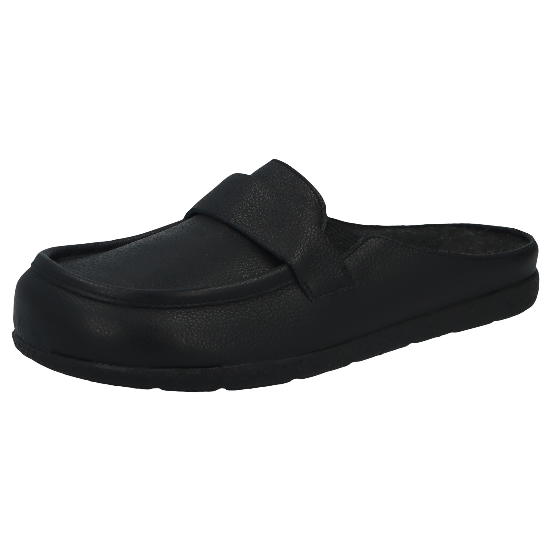 schwarze clogs 3-4 ansicht