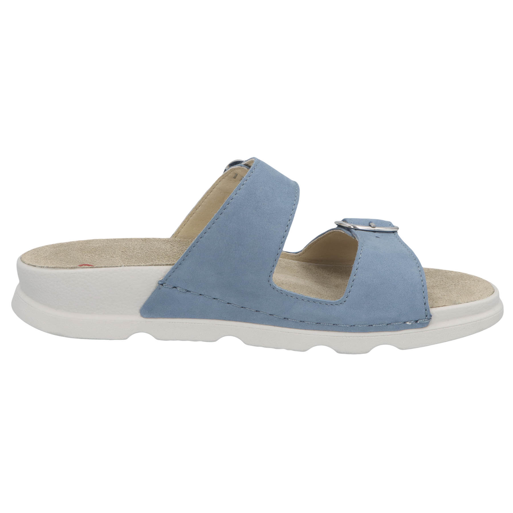 blaue pantolette seitenansicht rechts