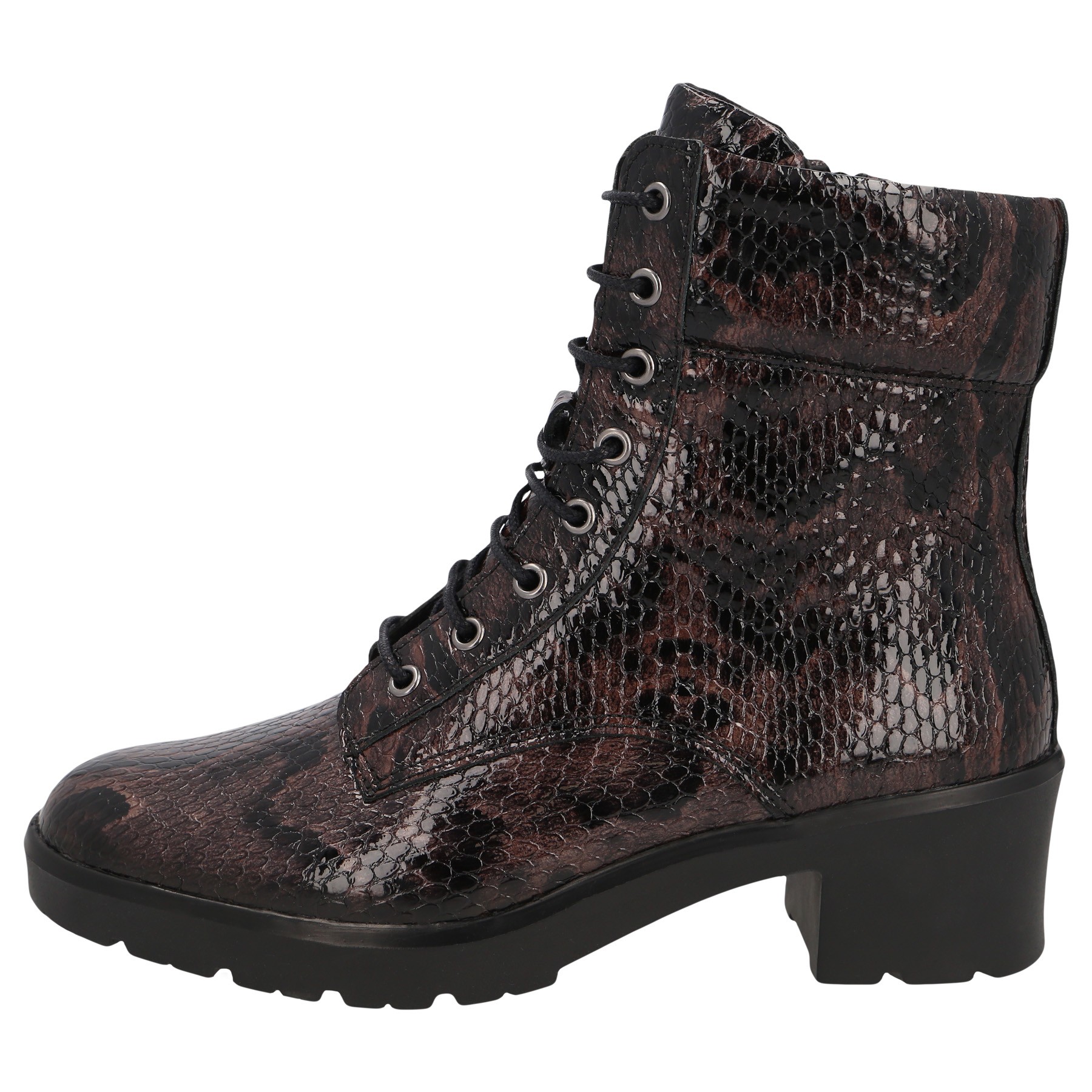 braune stiefel seitenansicht links