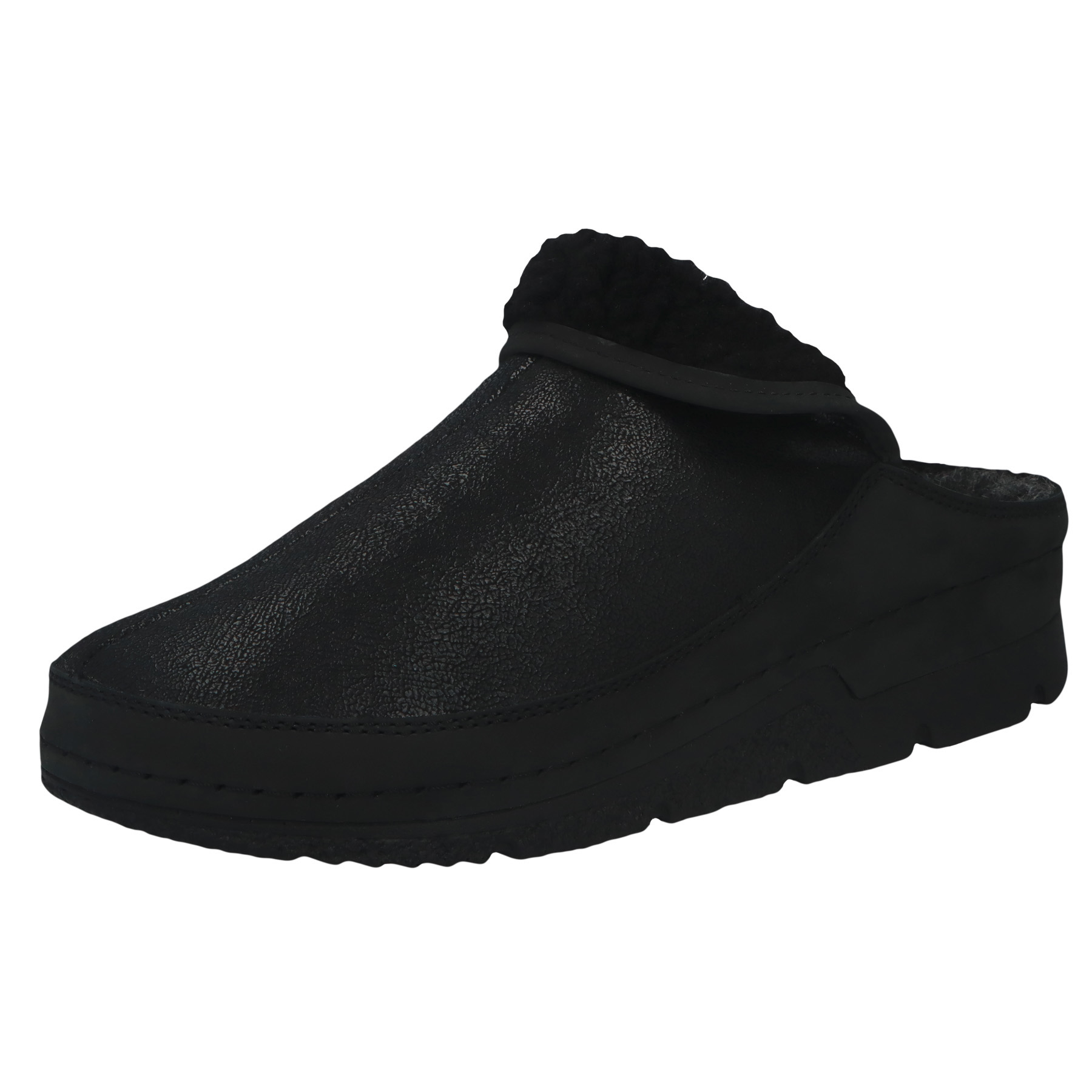 schwarze clogs 3-4 ansicht