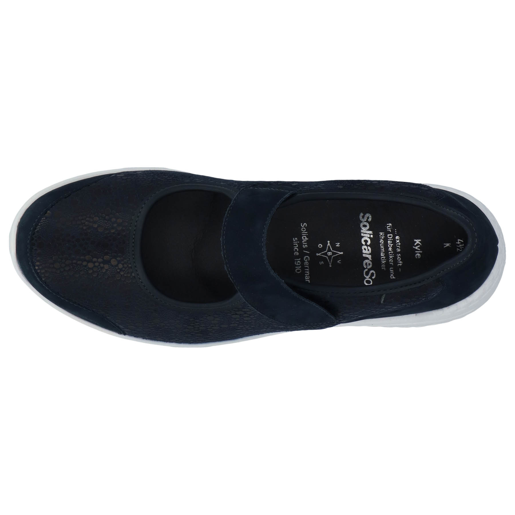 blaue halbschuh draufsicht