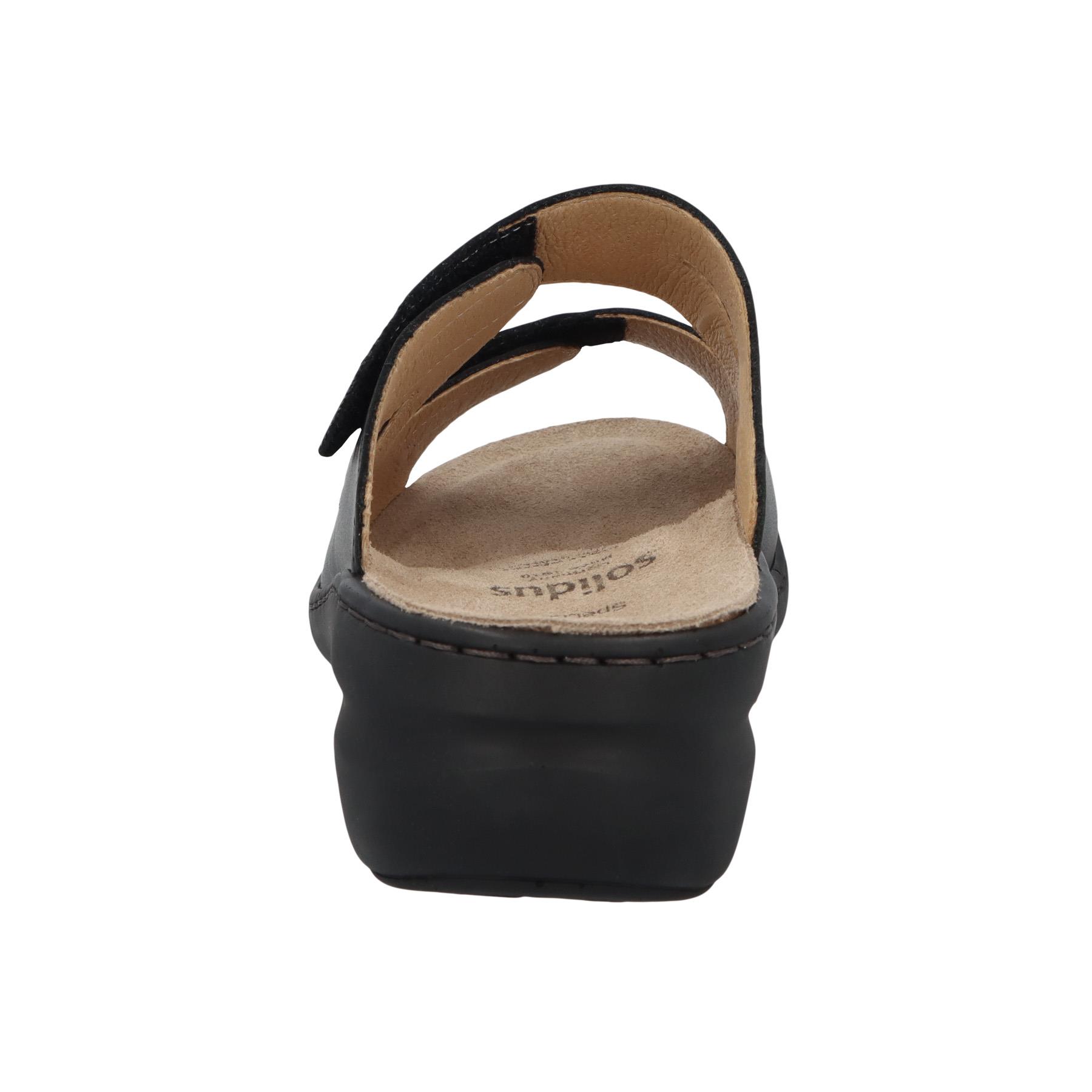 schwarze pantolette hinteransicht