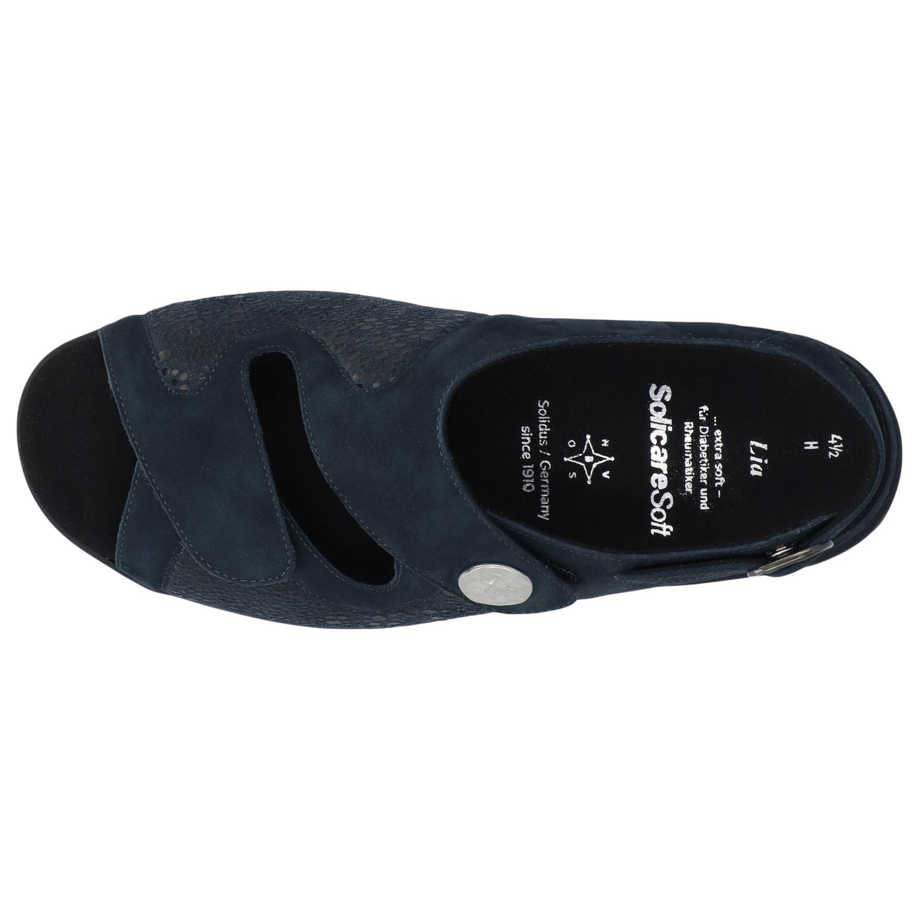 blaue sandale draufsicht